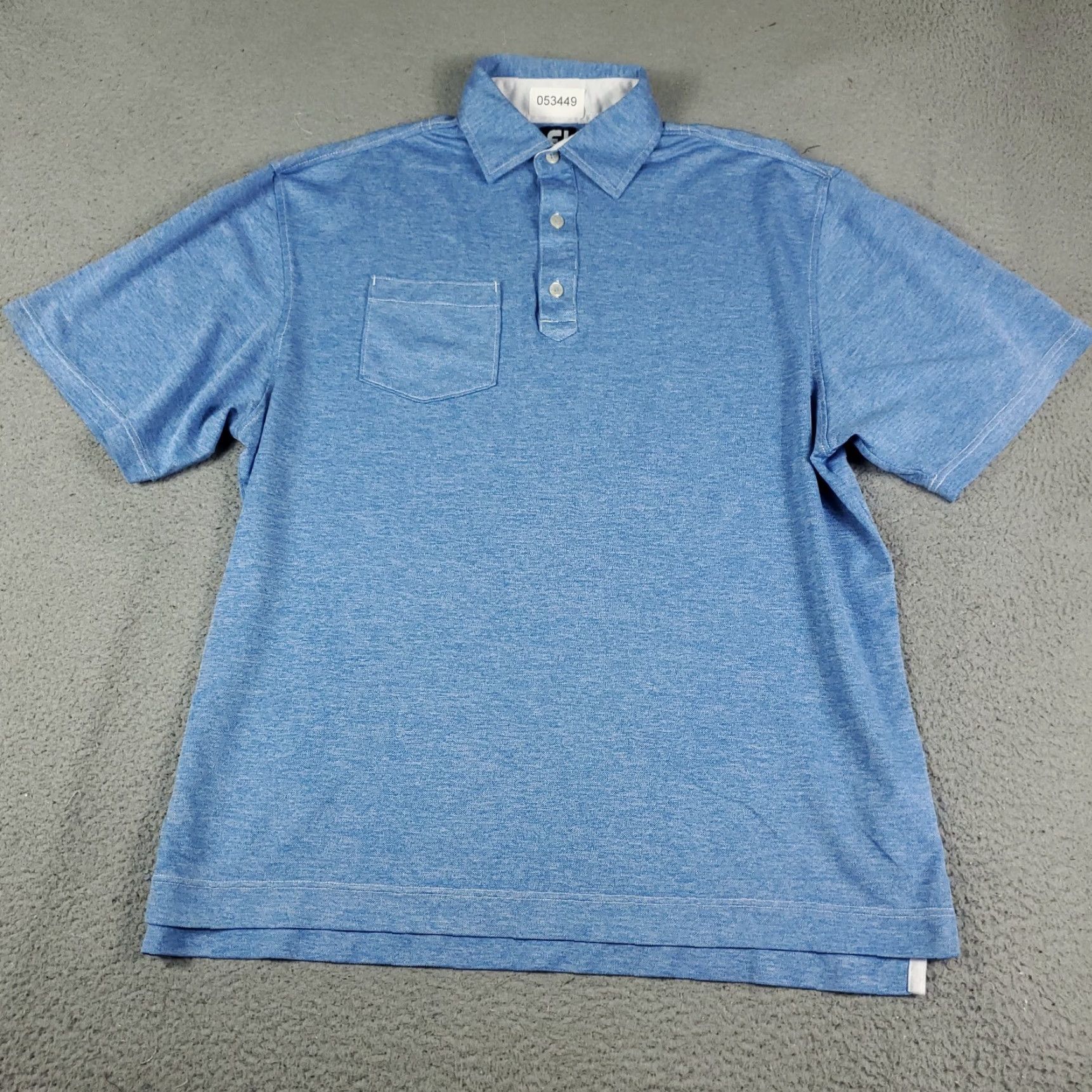 Footjoy FJ Polo Shirt Mens Size L Blue Golf Casual Short Sleeve Shirt Size US L / EU 52-54 / 3 - 2 Thumbnail