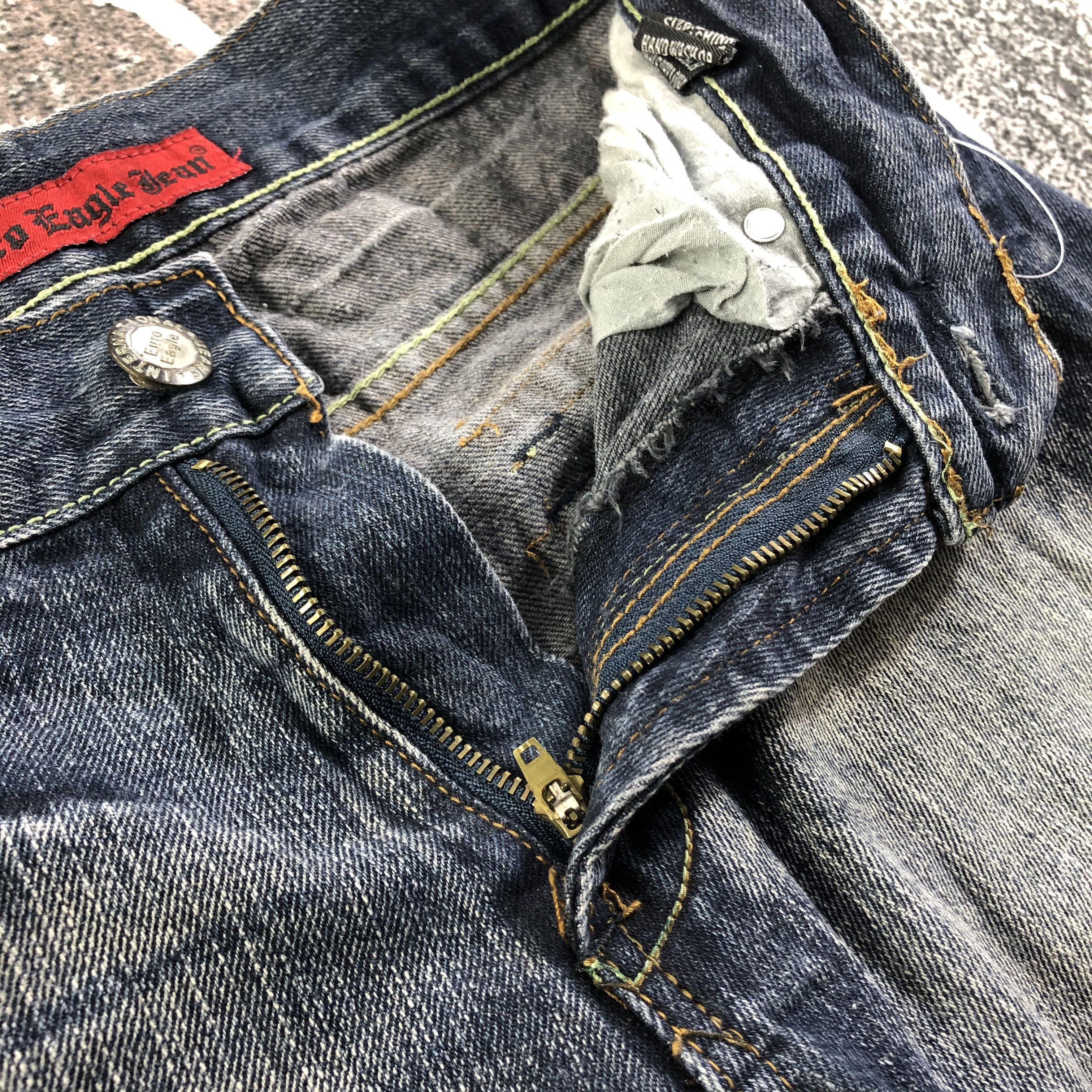 Vintage Euro Eagle Co Jeans Faded Blue Denim KJ1655 Size US 28 / EU 44 - 7 Thumbnail