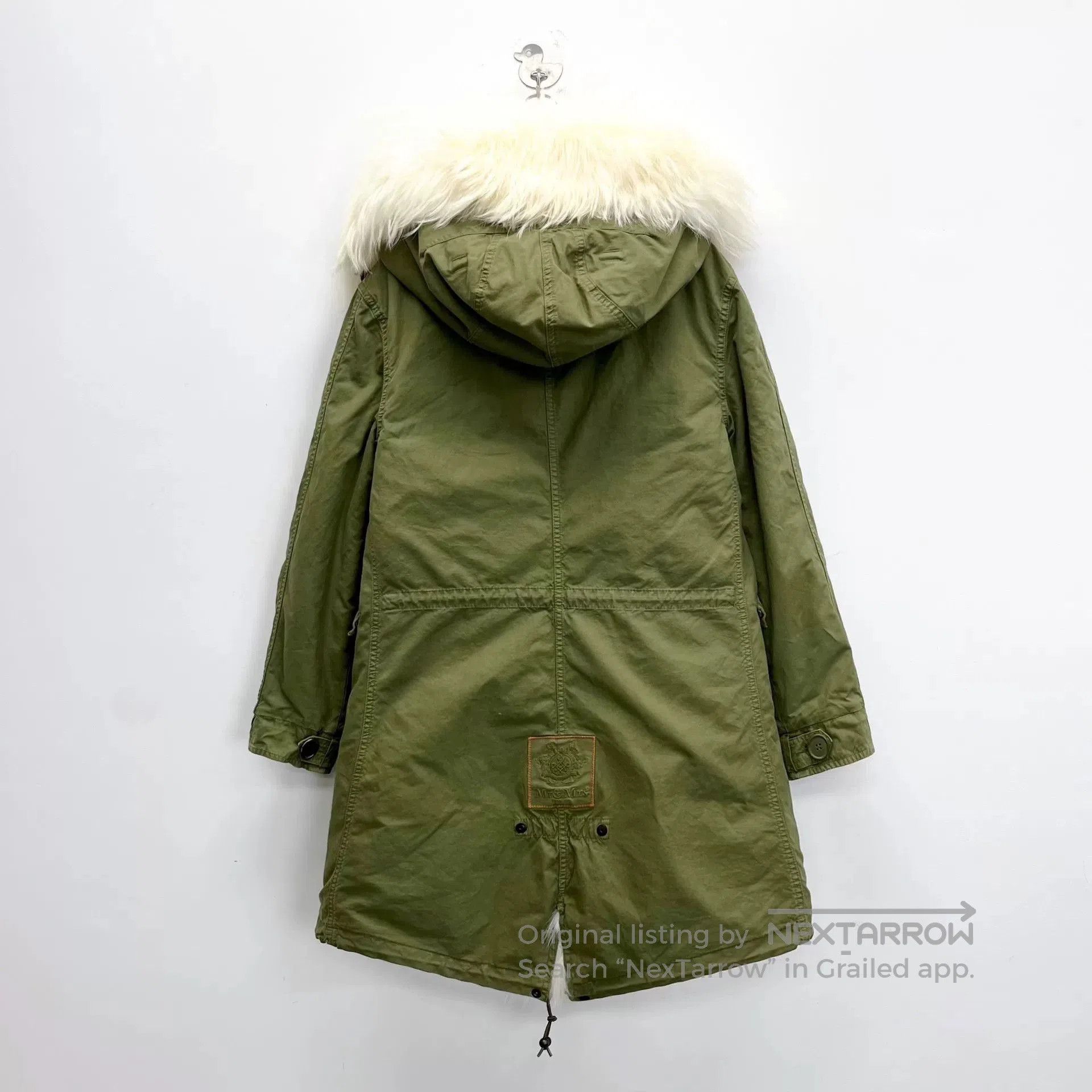 MR & MRS ITALY Mr&Mrs Military Green Fur Collar Coat. Size M / US 6-8 / IT 42-44 - 2 Thumbnail