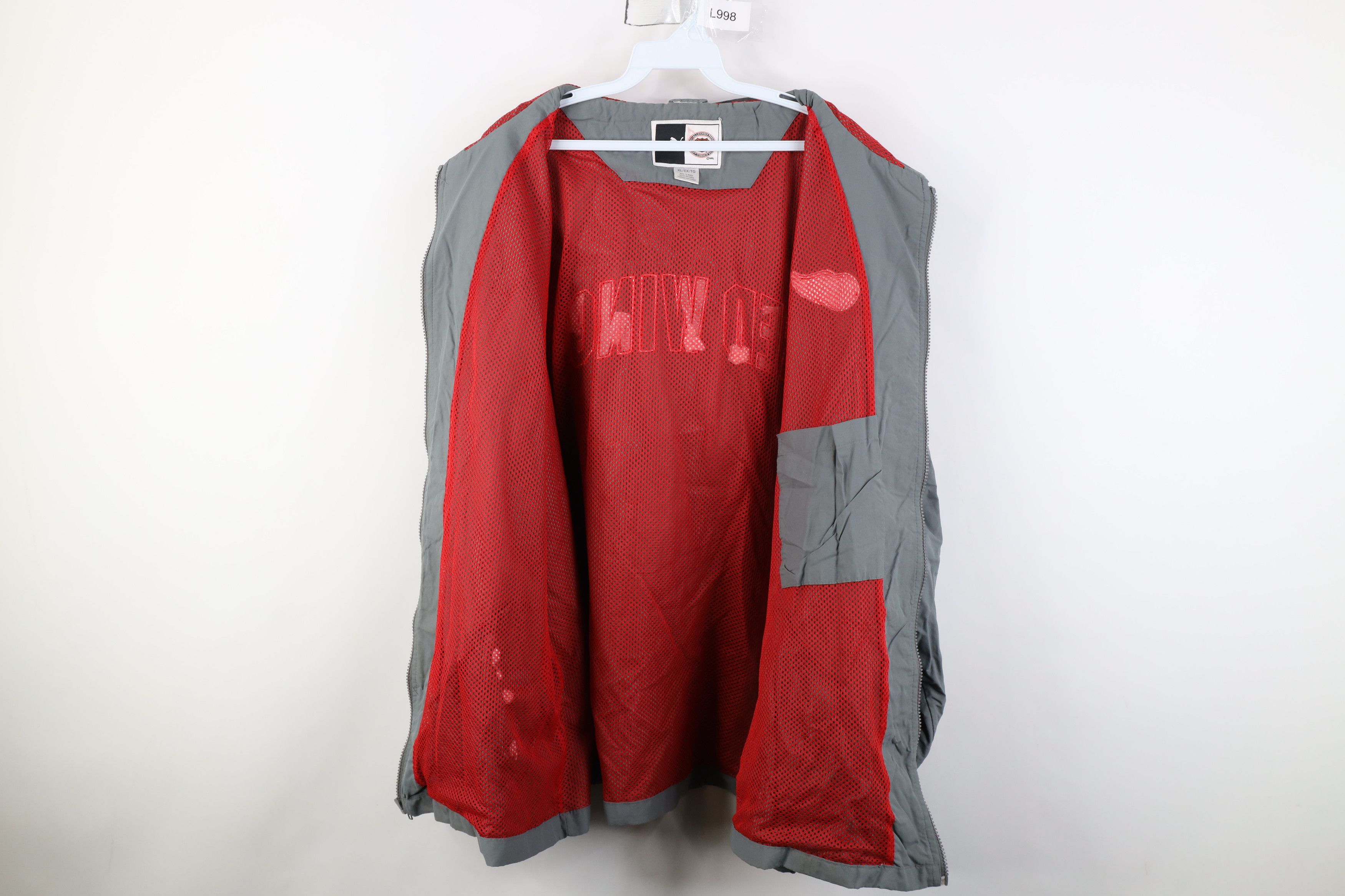 Puma Vintage 90s Puma Red Wings Hockey Hooded Windbreaker Jacket Size US XL / EU 56 / 4 - 11 Thumbnail