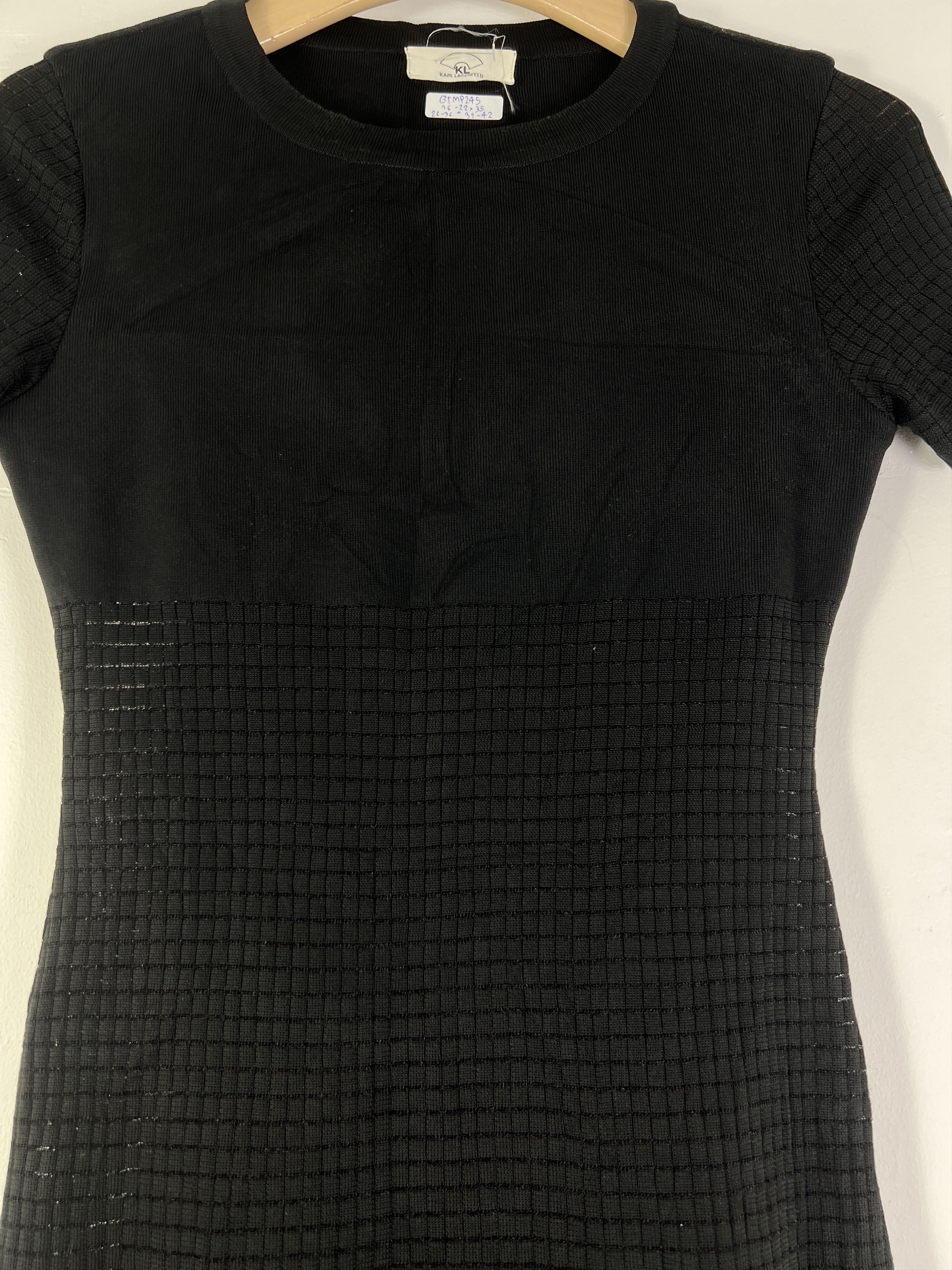 Karl Lagerfeld Karl Lagerfeld Black Midi Dress (38) GTMP245 Size S / US 4 / IT 40 - 2 Thumbnail