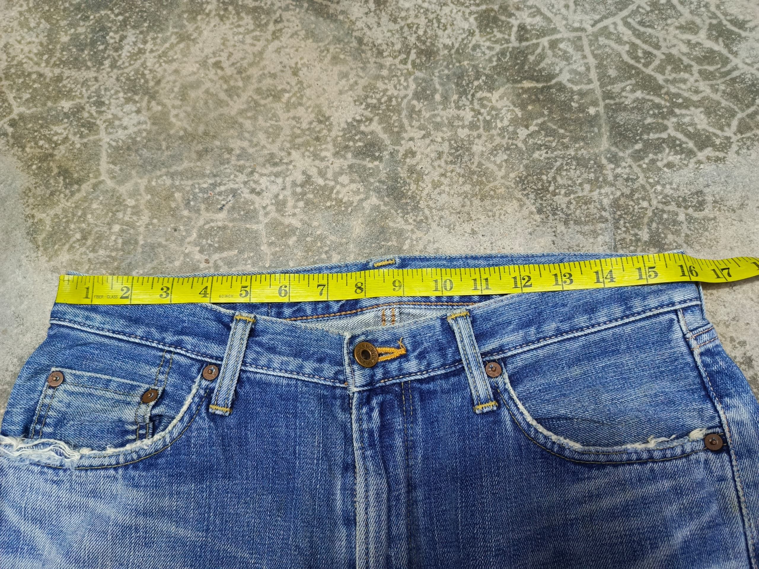 Tornado Mart Vintage edwin distressed 505XX selvedge jeans Size US 32 / EU 48 - 17 Thumbnail
