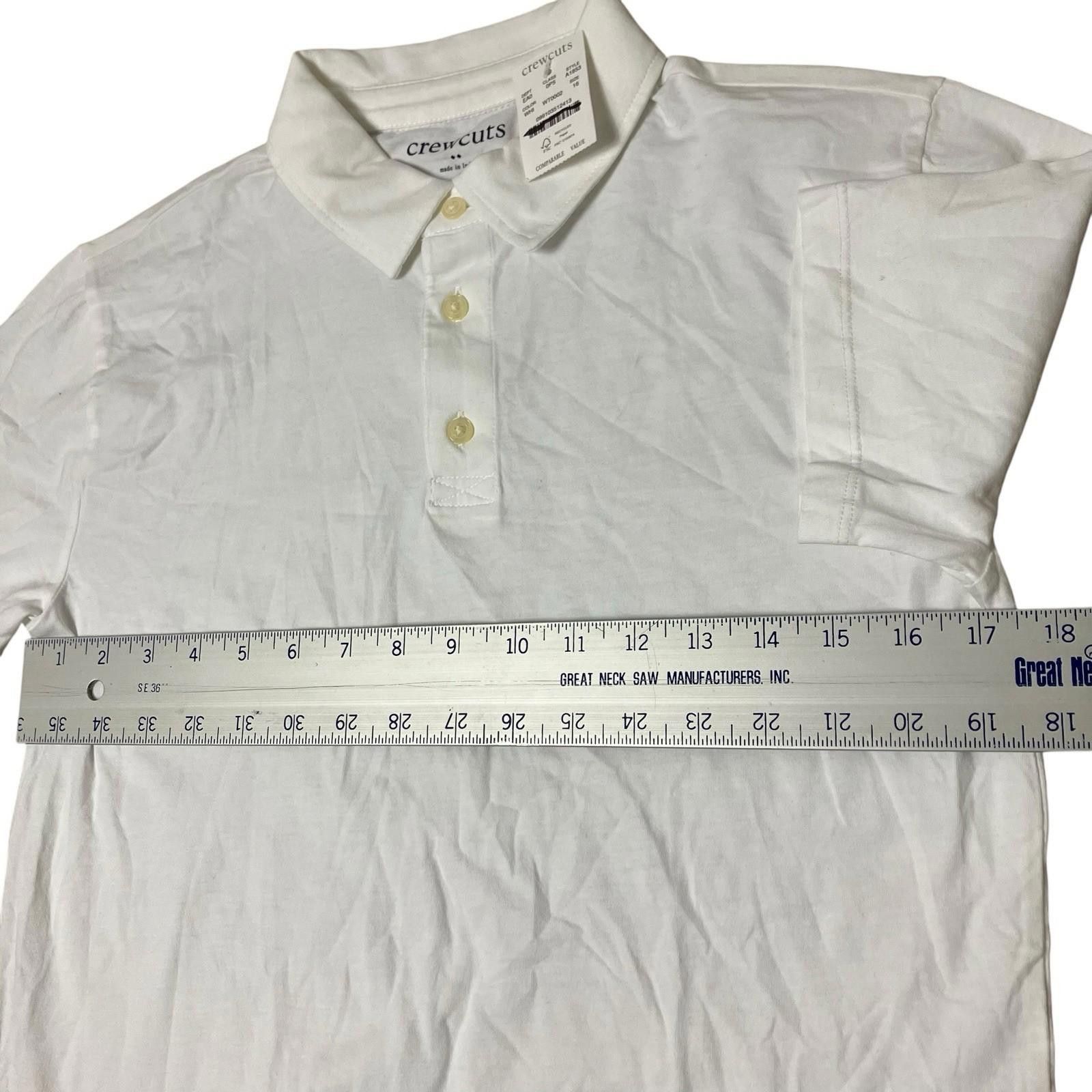 Designer Crewcuts Boys 16 White Polo Cotton Preppy Casual A1853 Size US XXS / EU 40 - 4 Thumbnail