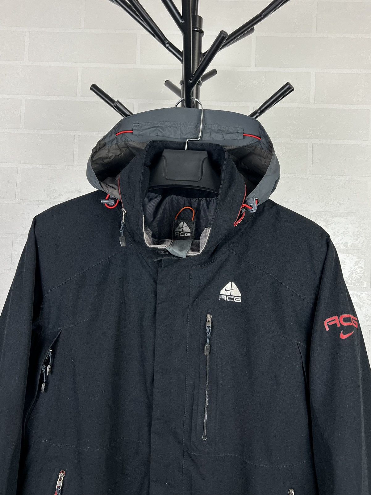 Nike ACG NIKE ACG Jacket Waterproof Gore Tex 2 Logos Vintage Black Size US M / EU 48-50 / 2 - 2 Thumbnail