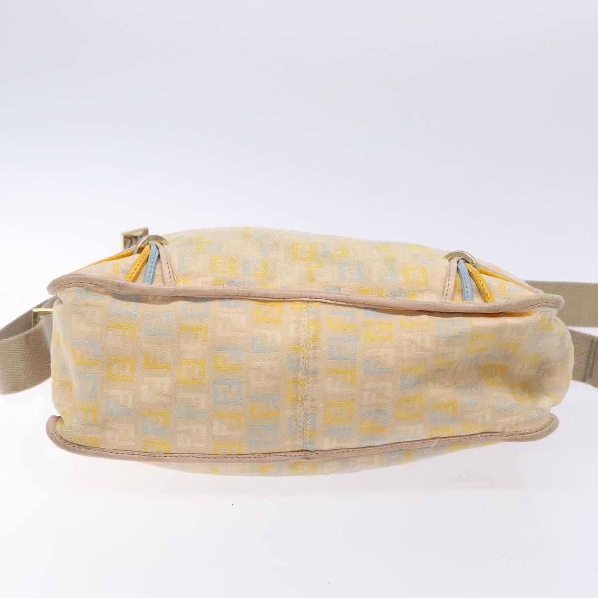 Fendi FENDI Zucchino Canvas Shoulder Bag Beige Gold Size ONE SIZE - 9 Thumbnail