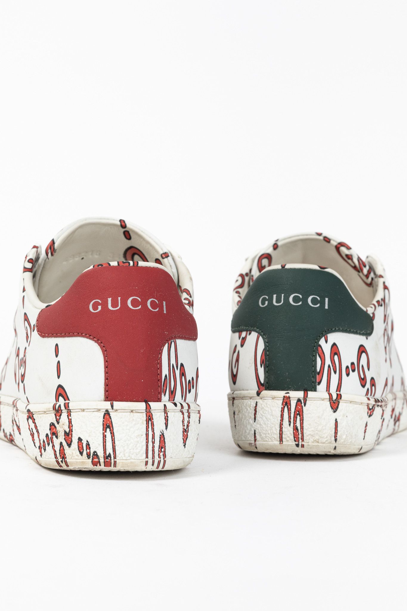 Gucci Gucci Ace White GG Ghost Lace-Up Sneakers Size US 4 / IT 34 - 9 Thumbnail