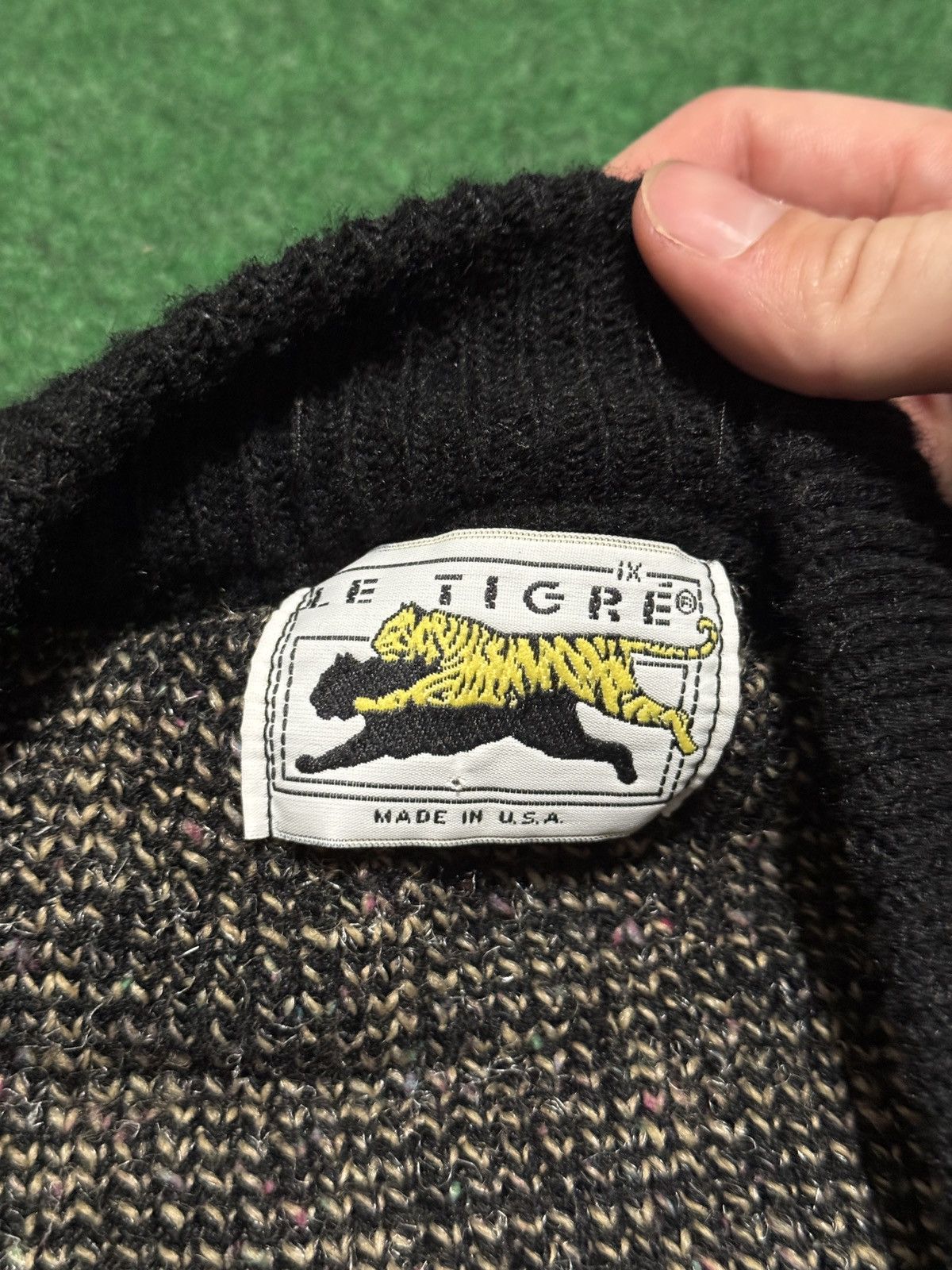 Le TIGRE Vintage 90s Le Tigre Geometric XL Retro Carigan Sweater Size US XL / EU 56 / 4 - 2 Thumbnail