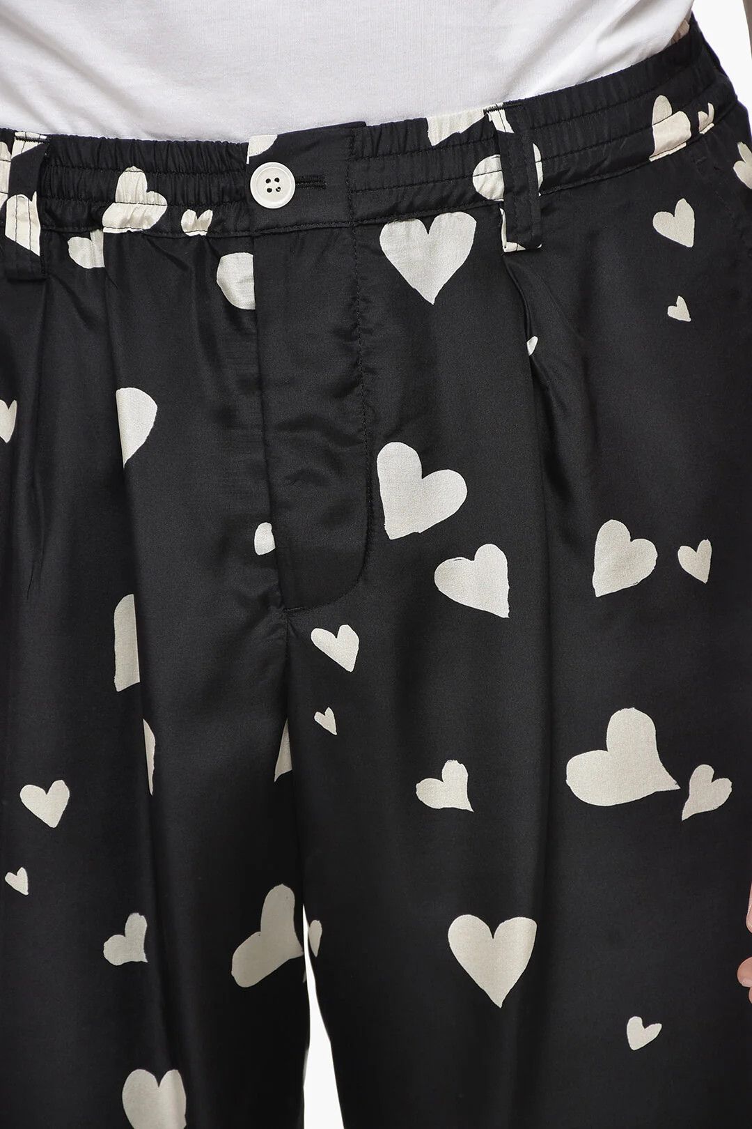 Marni og1mm0326 Single-Pleat Silk Short in Black Size US 32 / EU 48 - 3 Thumbnail