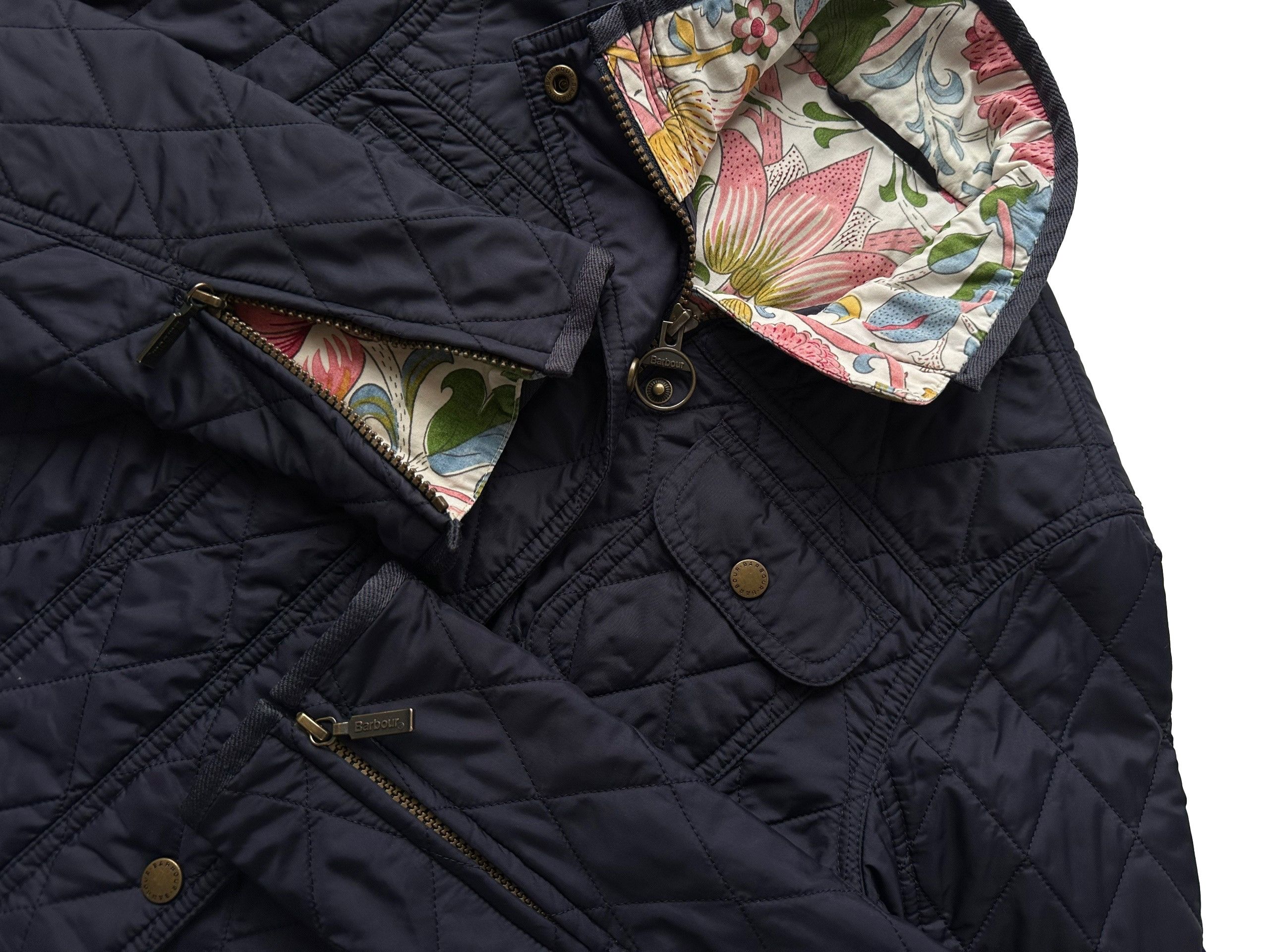 Barbour Barbour x Morris & Co navy utility quilt jacket Size M / US 6-8 / IT 42-44 - 1 Thumbnail