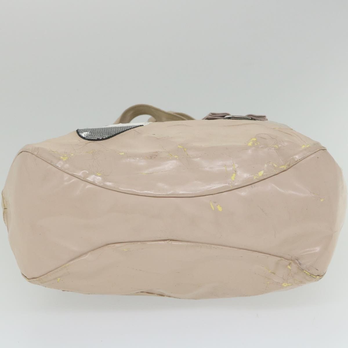 Salvatore Ferragamo Salvatore Ferragamo Shoulder Bag Nylon Patent Leather Beige Size ONE SIZE - 5 Thumbnail