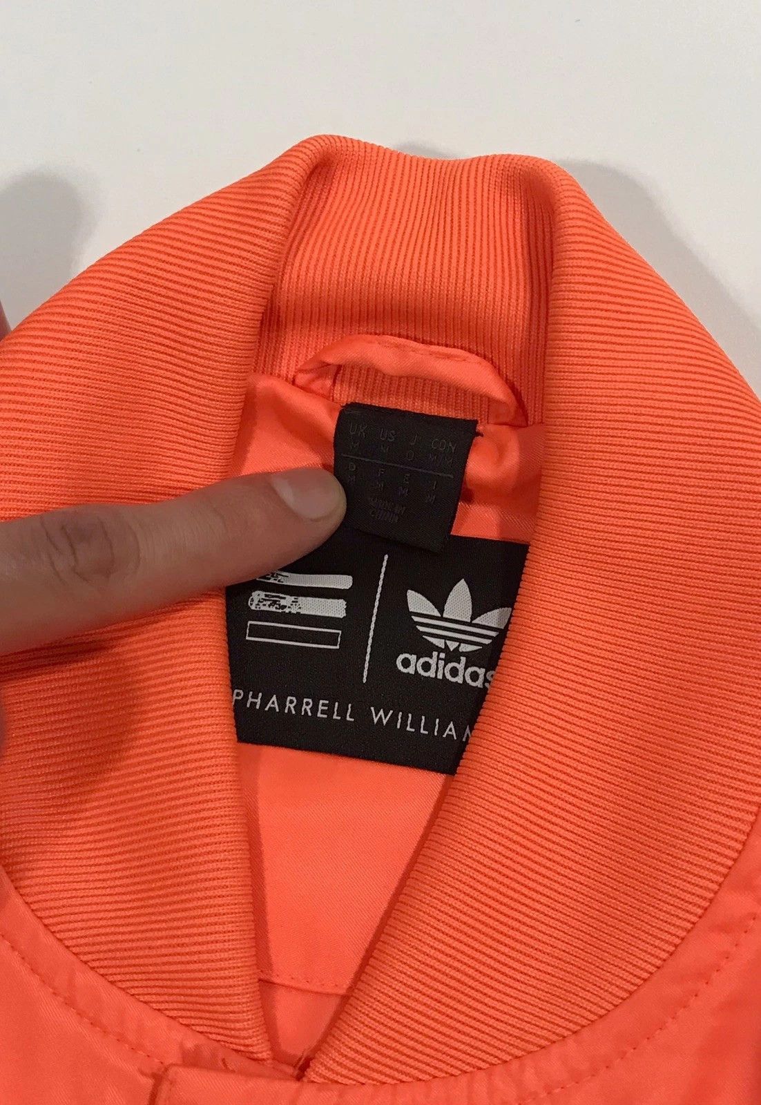 Adidas × Pharrell Adidas Pharrell Williams Bomber Button Jacket Bright Orange Size US M / EU 48-50 / 2 - 7 Thumbnail