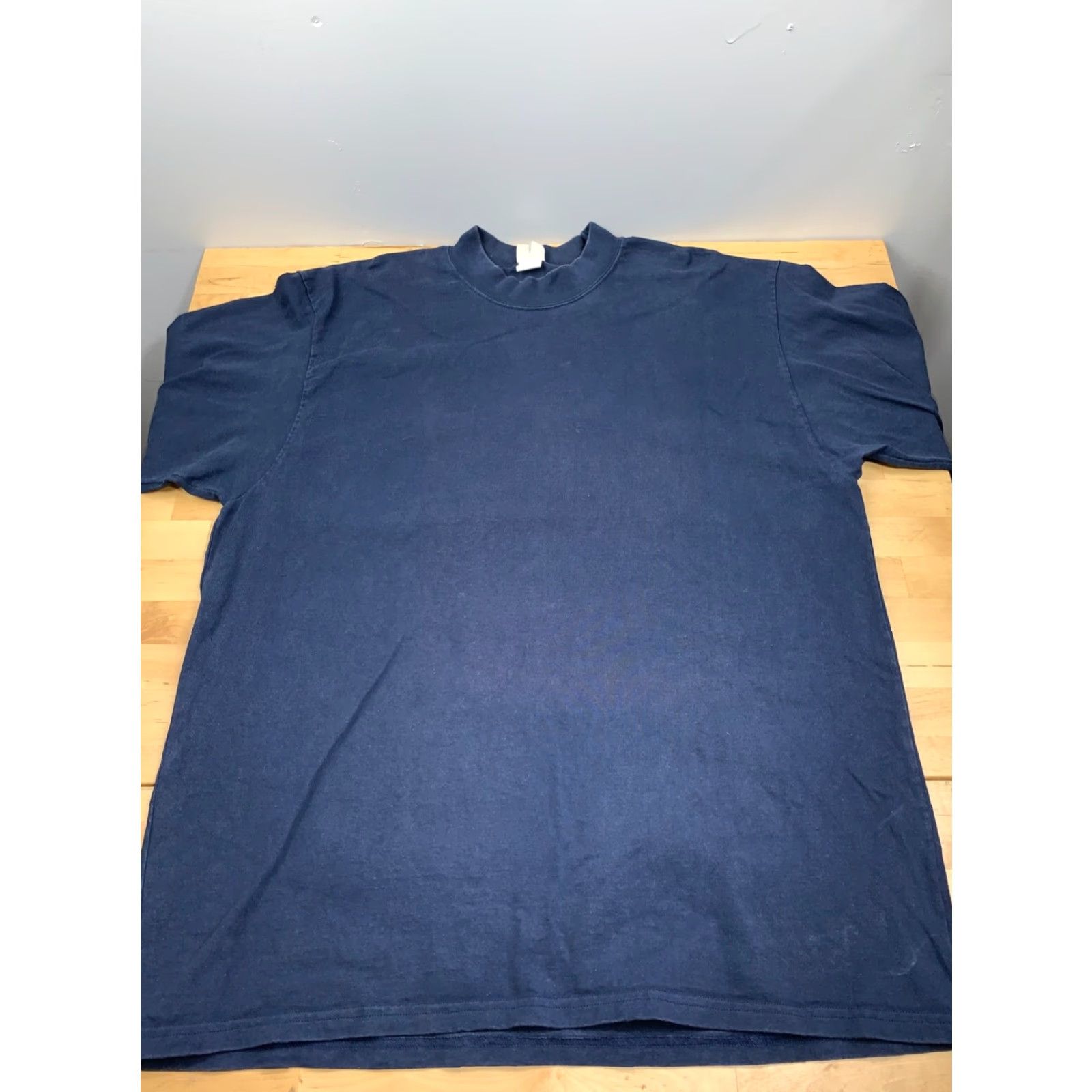 Greats VINTAGE Great Land Shirt XL Navy Blue USA 4337 Mens Mock Neck Long Sleeve Shirt - 4337 Size US XL / EU 56 / 4 - 2 Thumbnail