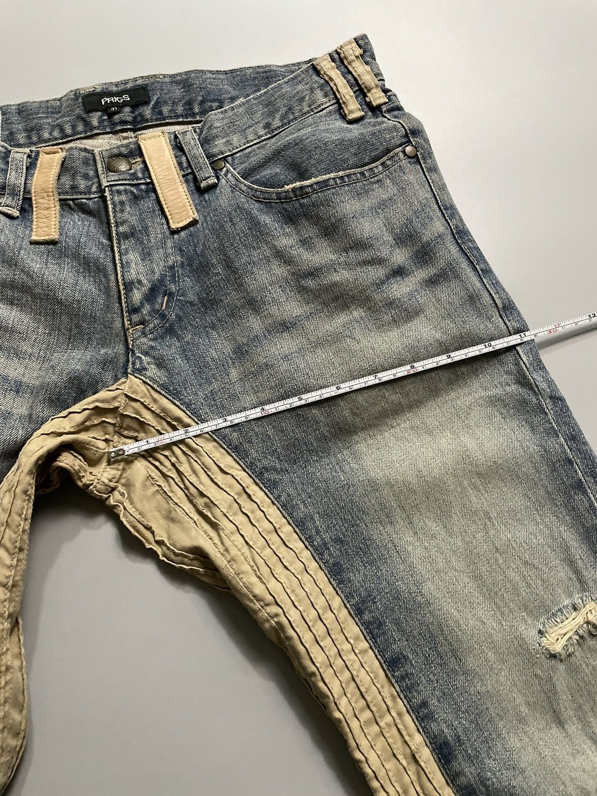 Japanese Brand Prigs Hybrid Panelled Denim Size US 32 / EU 48 - 22 Thumbnail