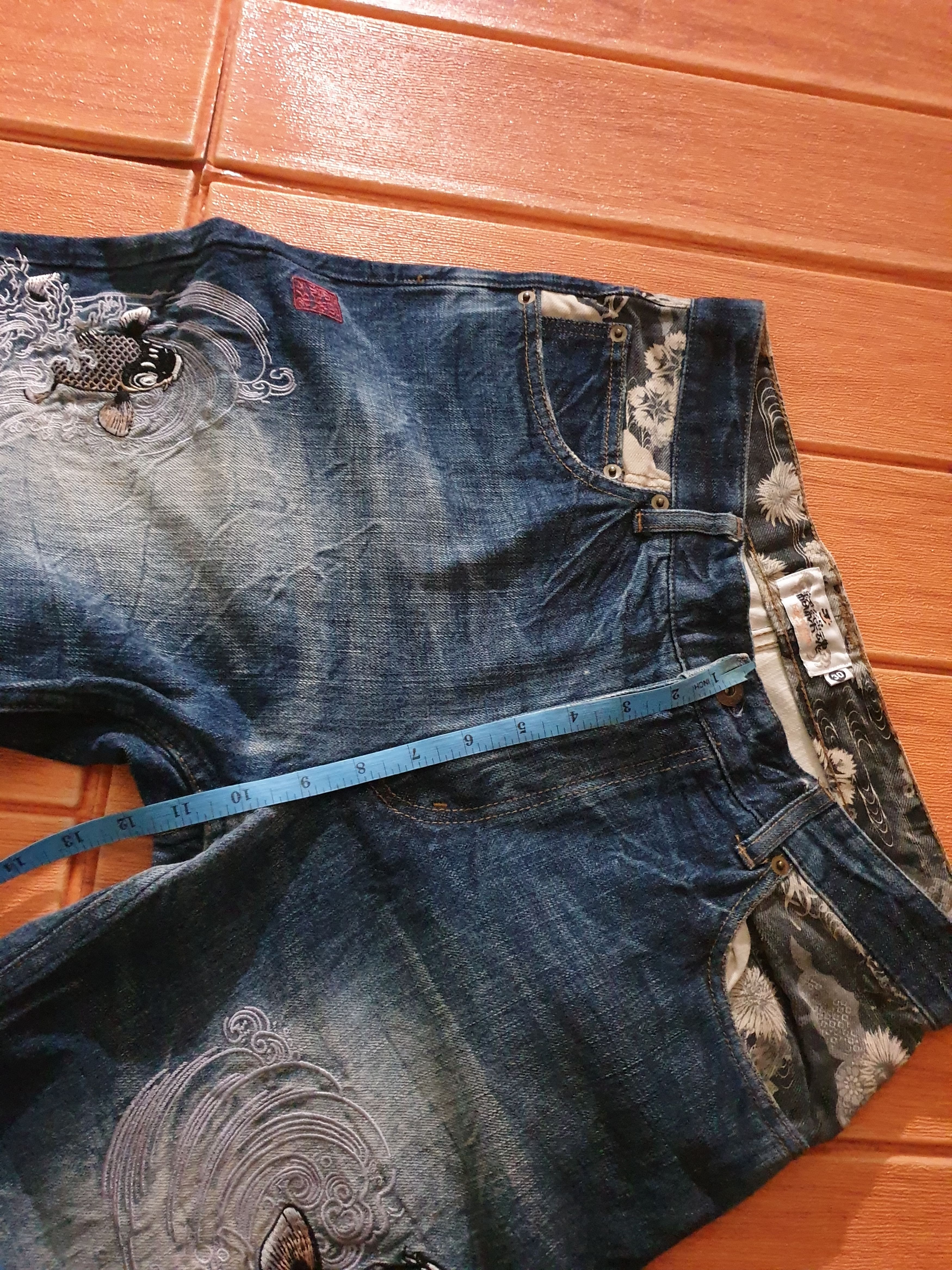 Japanese Brand × PPFM 💥Karakuri tamashi koi fish Japanese brand denim pant Size US 30 / EU 46 - 10 Thumbnail