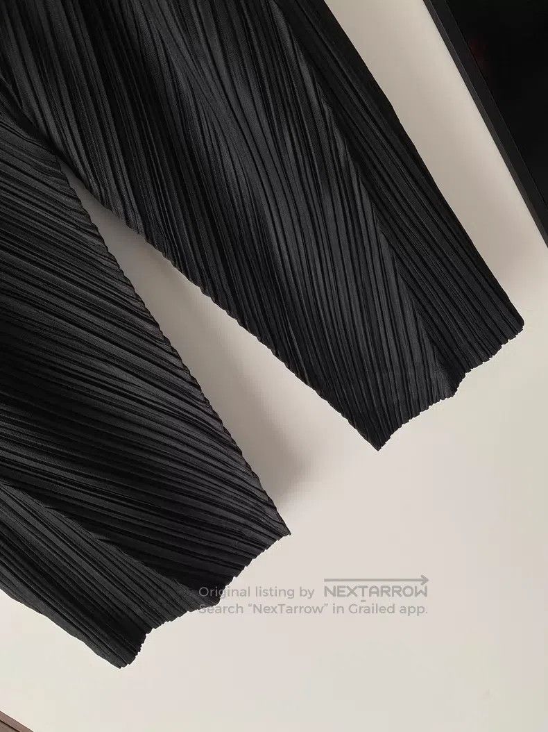 Issey Miyake Issey Miyake size:3 Black Ruffle Pants Size 31" - 4 Thumbnail