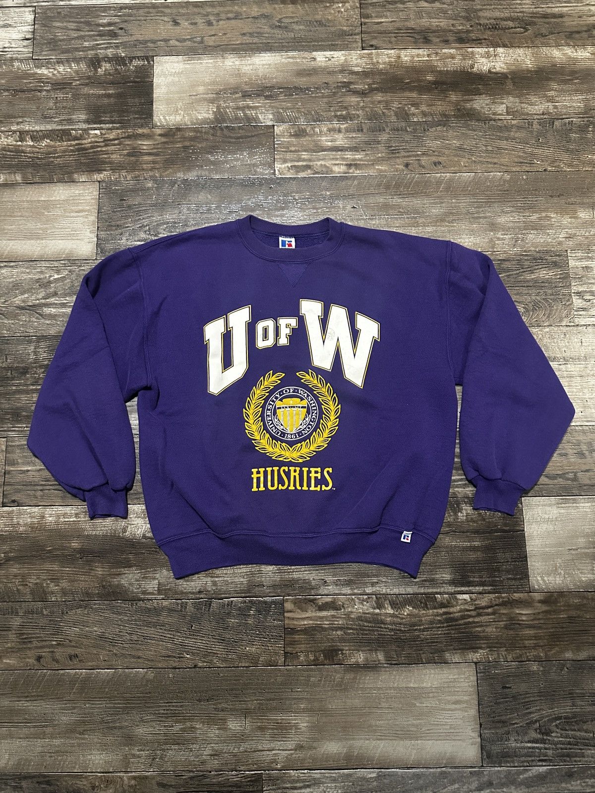 Russell Athletic 90s Russell Athletic UoW Huskies Crewneck Size US XL / EU 56 / 4 - 1 Thumbnail