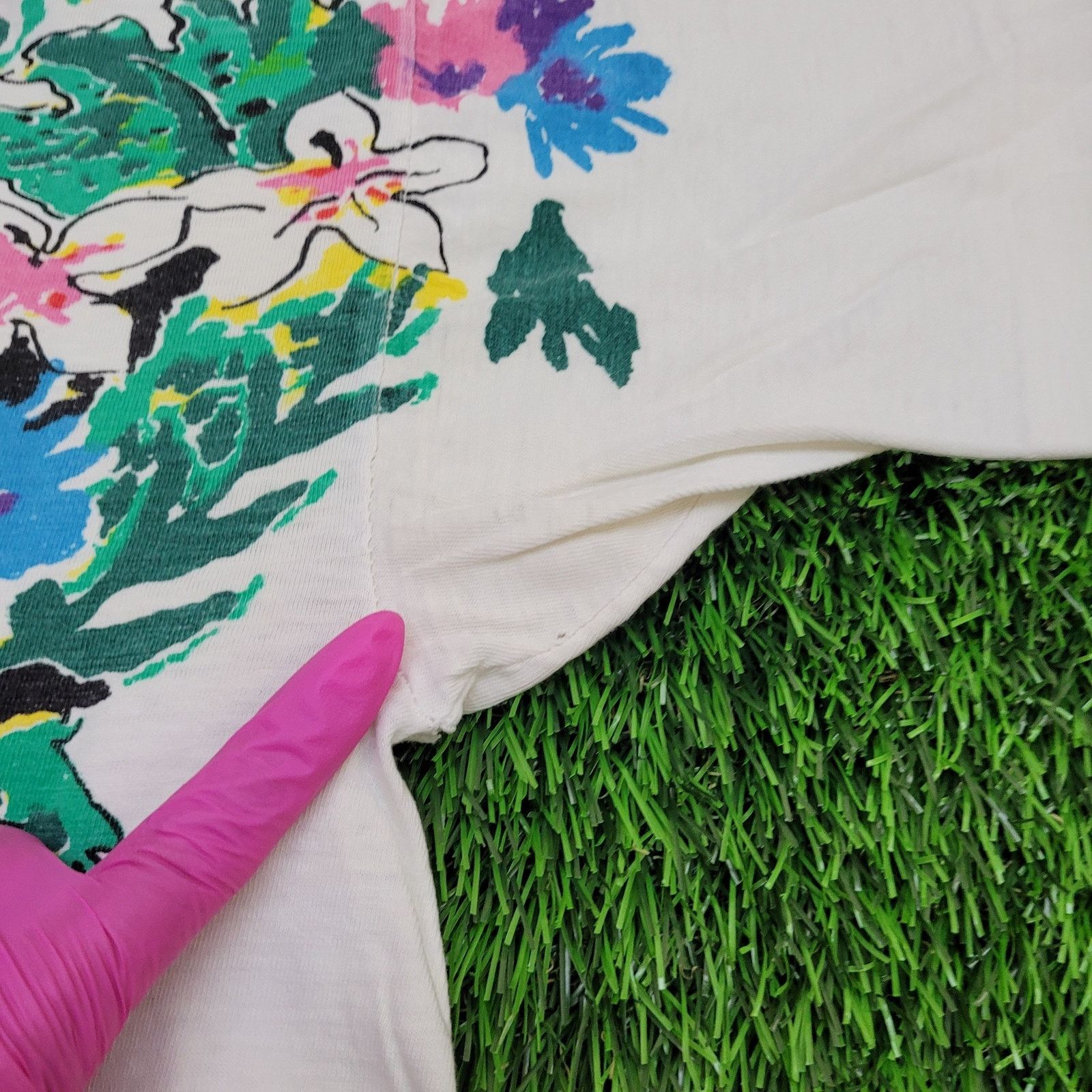 Other Vintage 90s Flower Shirt Womens Large 20x23 White Size L / US 10 / IT 46 - 3 Thumbnail