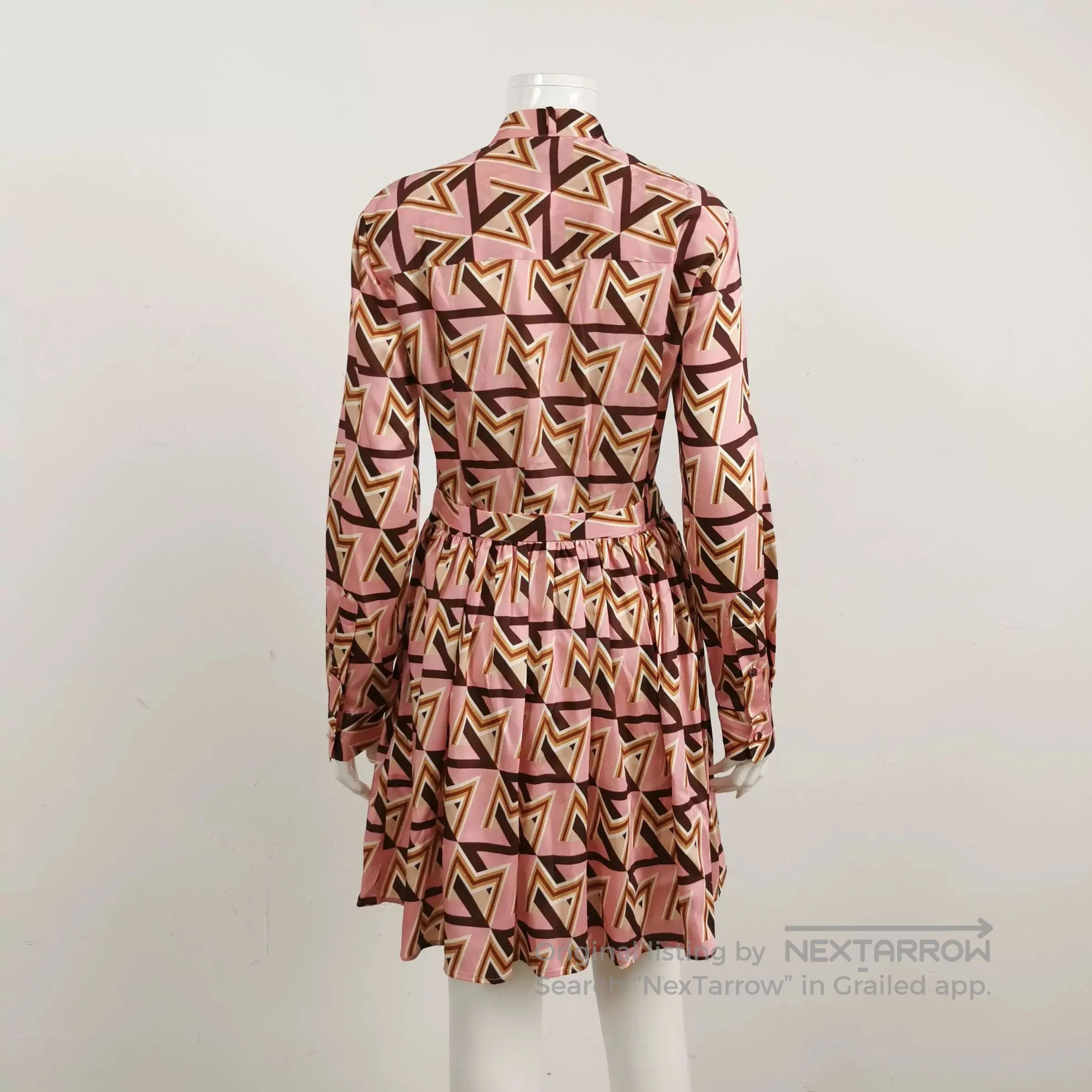 MSGM MSGM Colorblock Print Tie-Waist Dress. Size M / US 6-8 / IT 42-44 - 2 Thumbnail