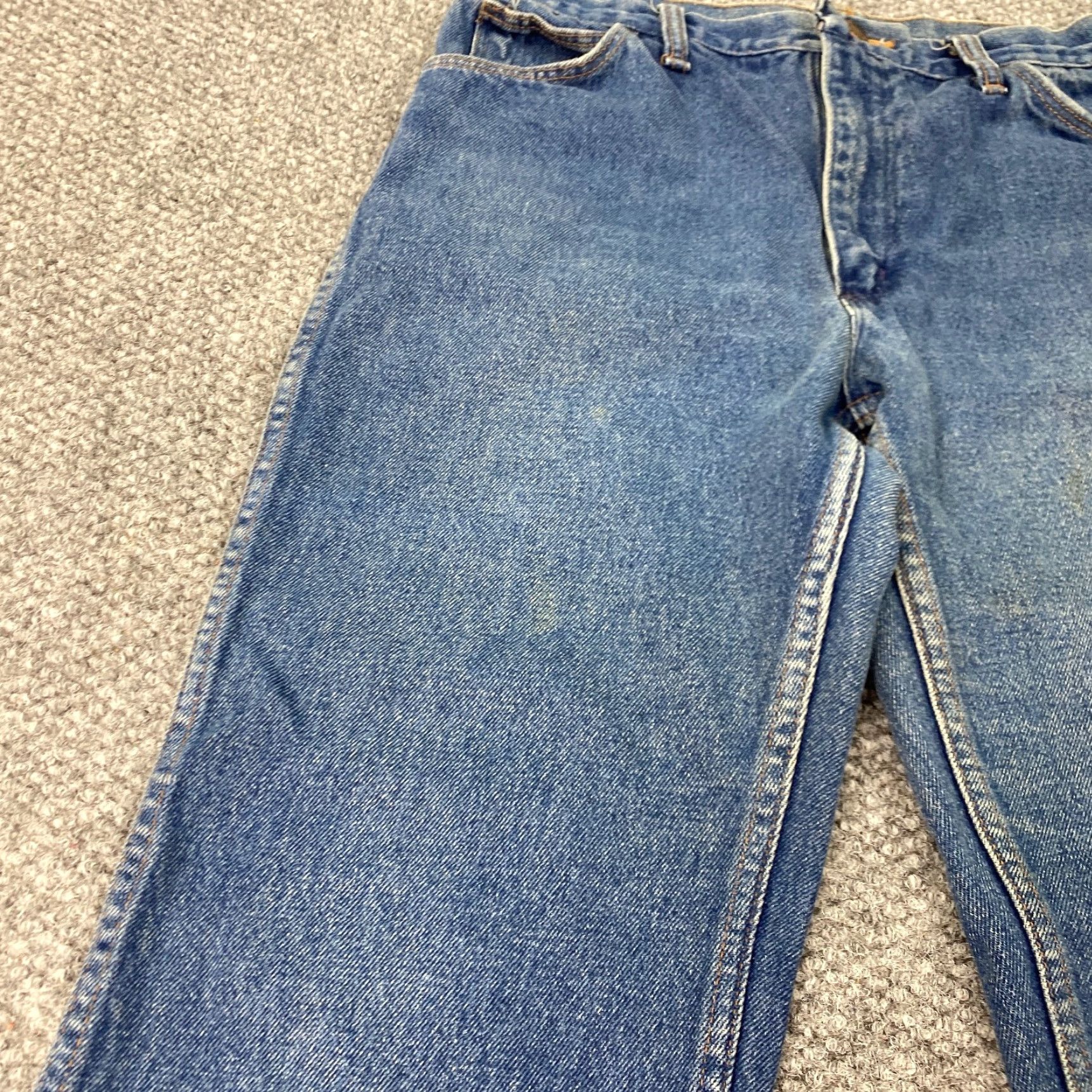 Vintage VINTAGE Maverick Jeans Mens 32S Denim Straight Fit 30x29 Blue USA Made Workwear Vintage Grunge 90s Mens Jeans Size US 32 / EU 48 - 6 Thumbnail