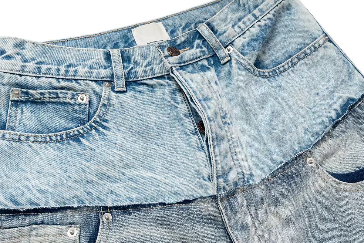 Other Streetwear Design Patchwork Custom Baggy Loose Jeans Size US 35 - 6 Thumbnail