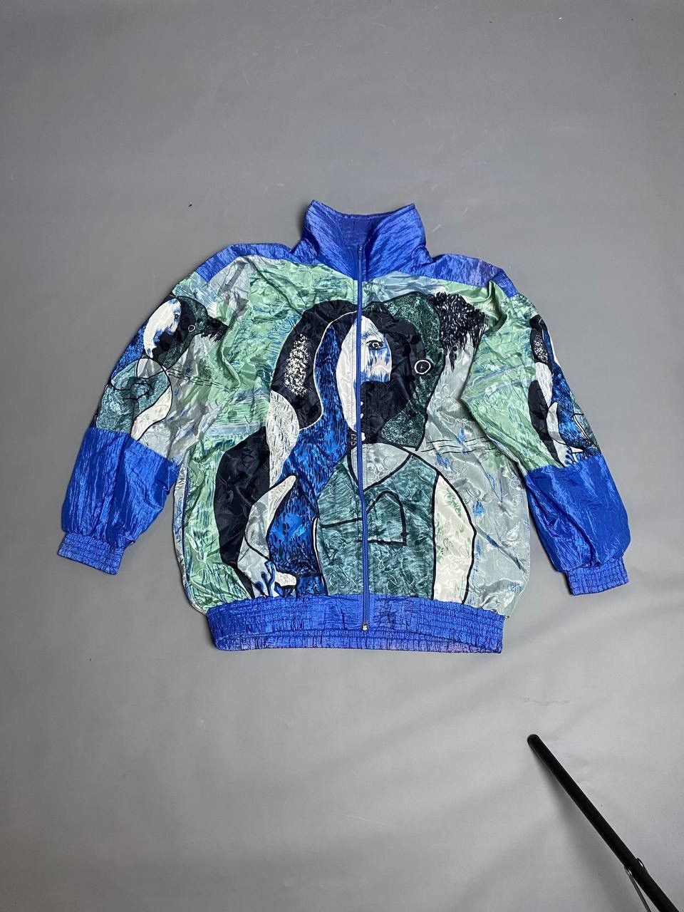 Vintage Vintage 90s Resort Bay Abstract Picasso Windbreaker Jacket S Size US S / EU 44-46 / 1 - 1 Thumbnail