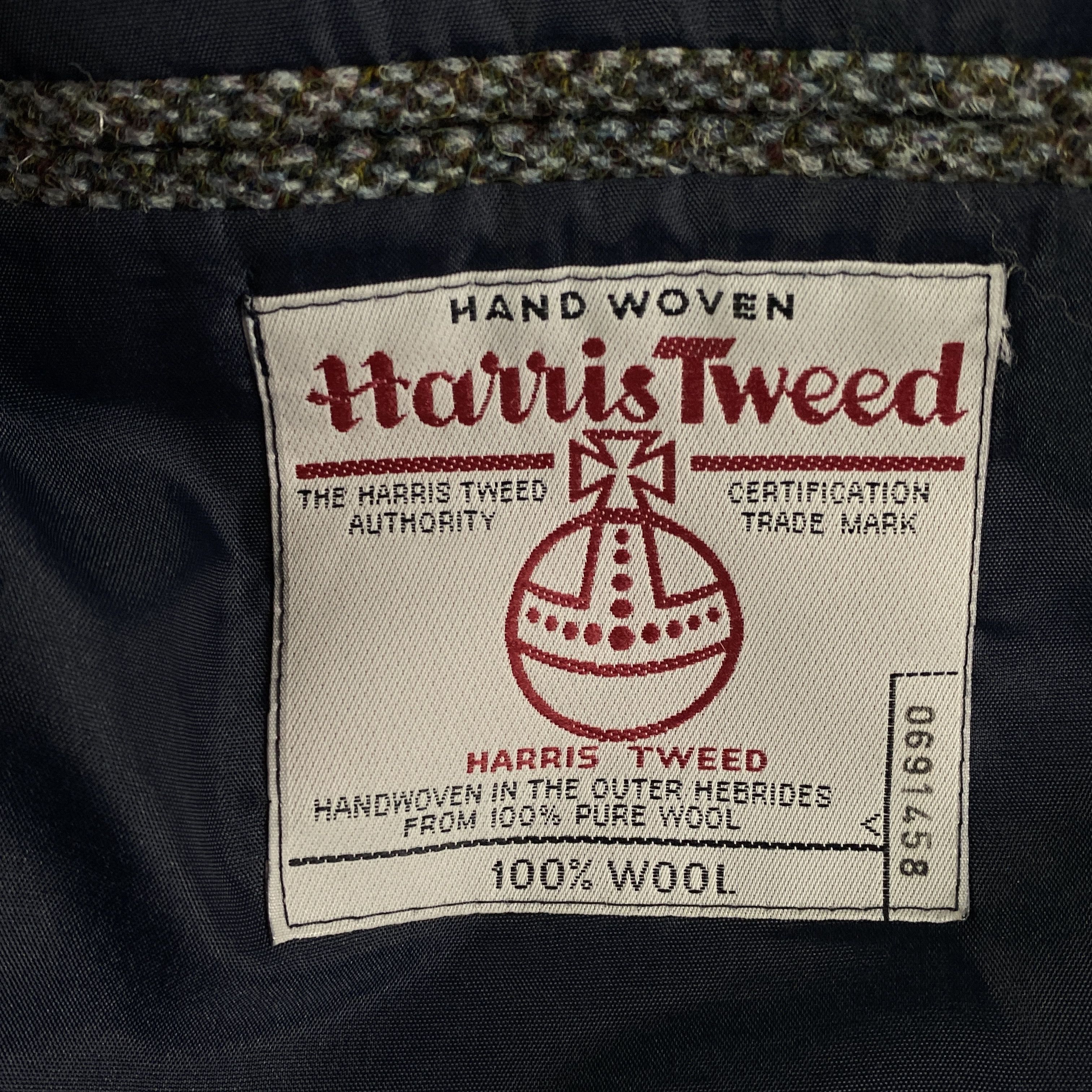 Harris Tweed Mens Blazer Green Woods Harris Tweed Size C44 Wool Size 44R - 6 Thumbnail