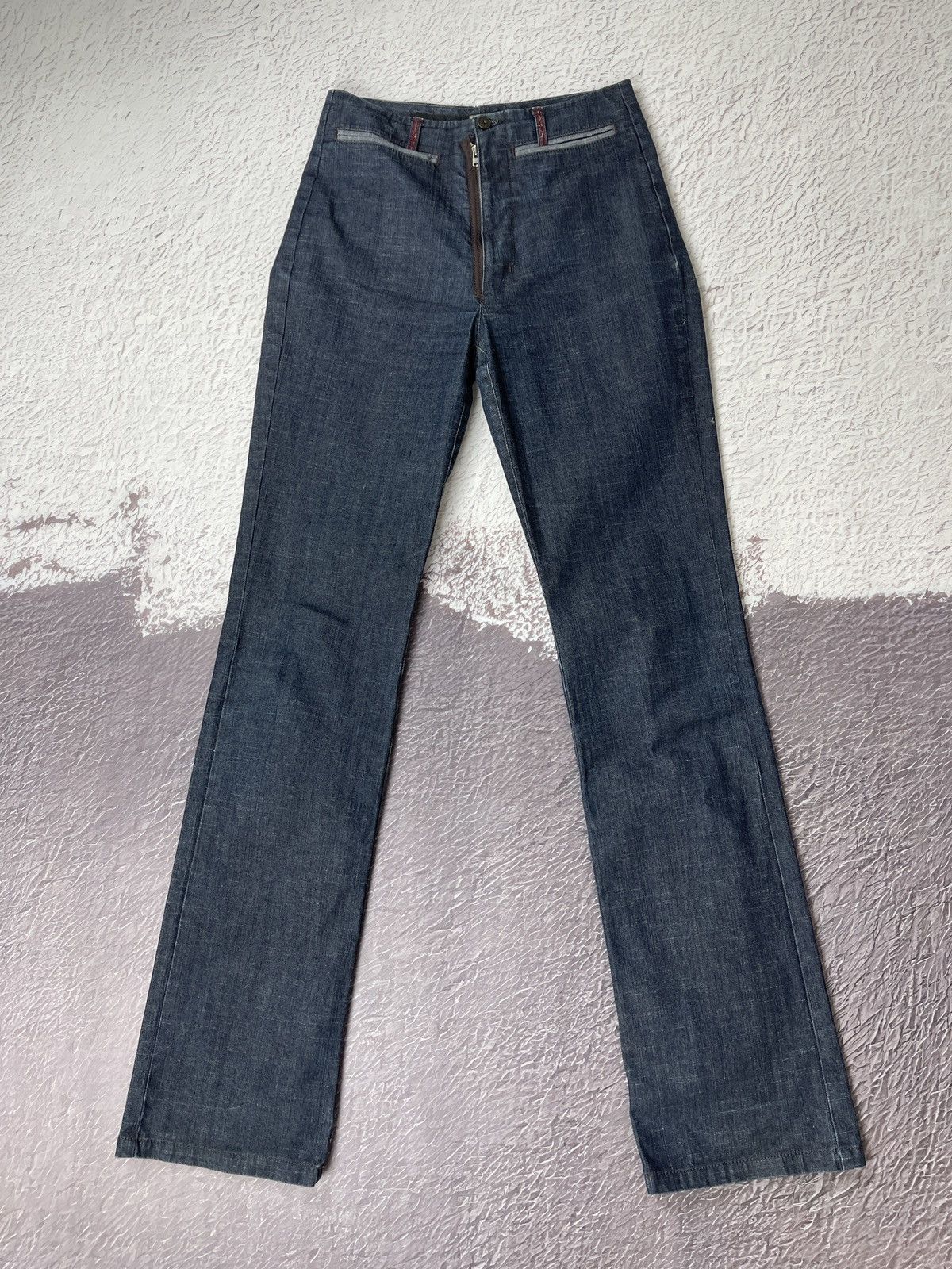 Japanese Brand Le Jean de Marithe Francois Girbaud indigo blue denim jeans Size 28" / US 6 / IT 42 - 2 Thumbnail