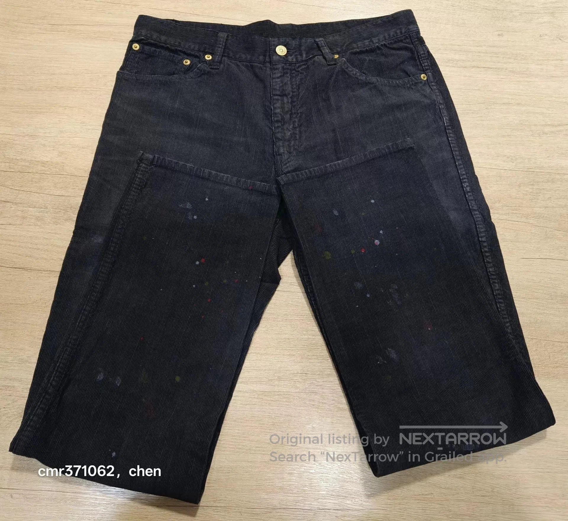 Visvim Black Denim Jeans with Paint Splatter Accents. Size US 34 / EU 50 - 5 Thumbnail