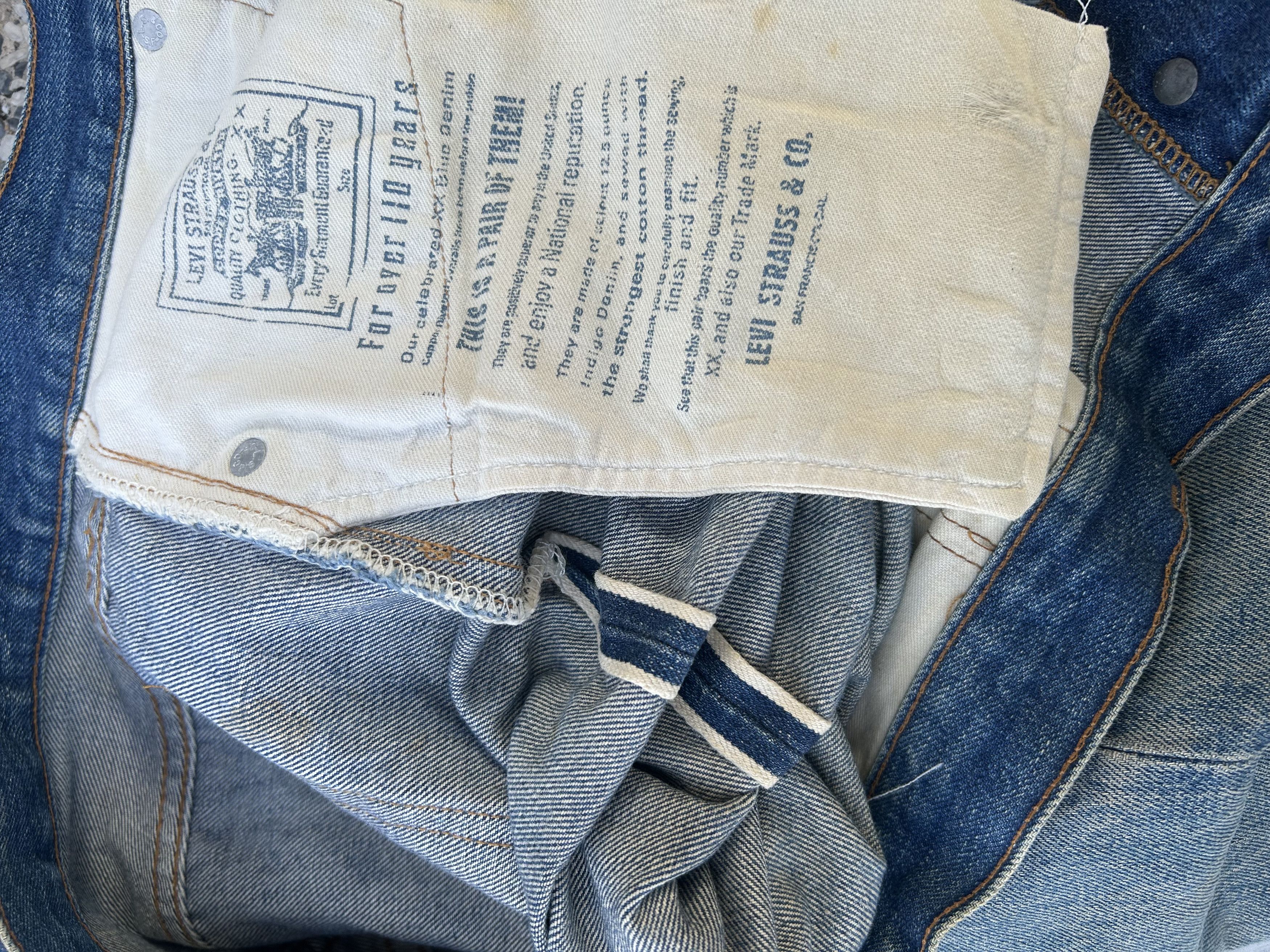 Levi's Vintage Clothing Trashed distressed vintage Levis Big E Lvc 110years Size US 30 / EU 46 - 9 Thumbnail