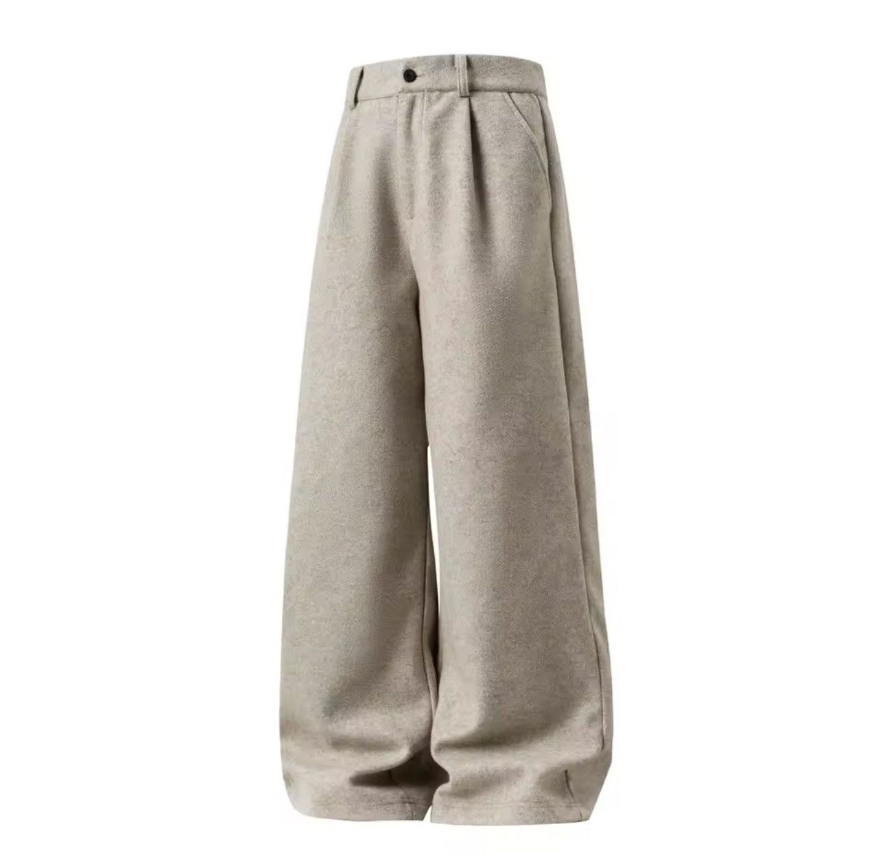 Other Casual Warm Loose Basic Beige Textured Pants Size US 32 / EU 48 - 1 Thumbnail