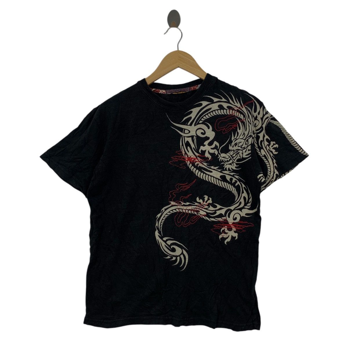 Vintage Vintage SUKAJAN SOUVENIR DRAGON Ryu Tee Shirt Top Japan Size US M / EU 48-50 / 2 - 1 Thumbnail