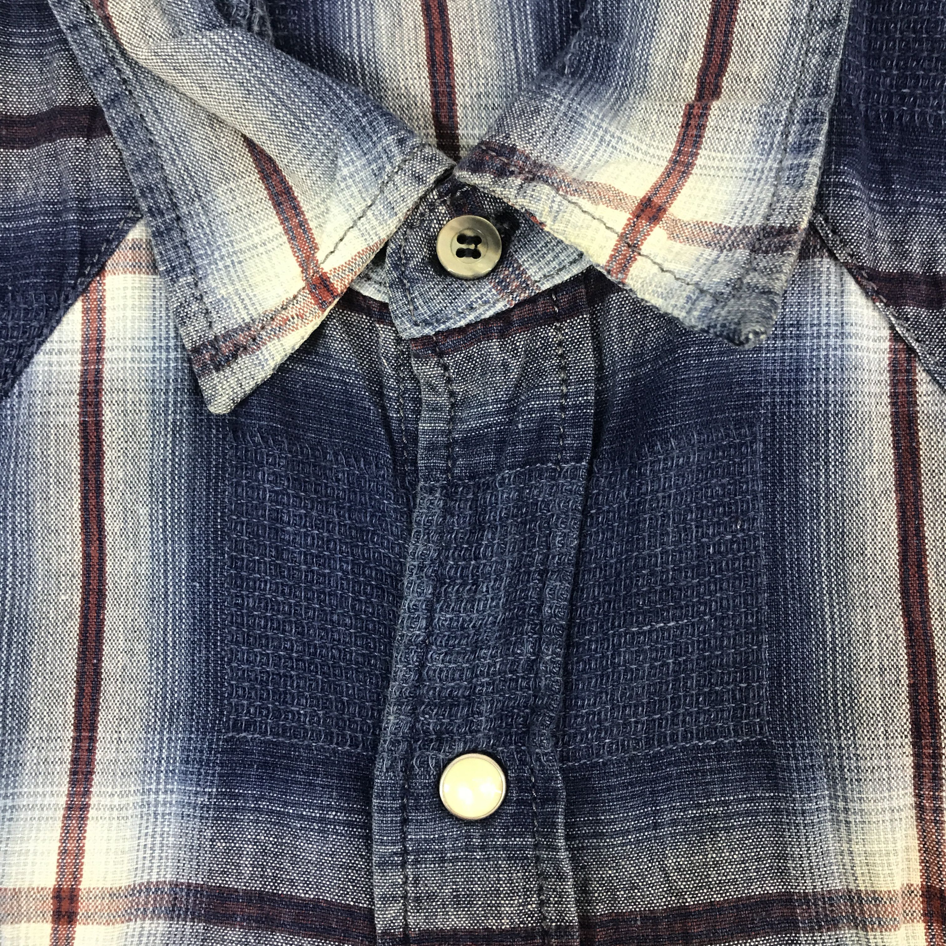 Blue Blue Japan × Vintage Vintage Blue Blue Design Tartan Button Up Shirt Size US L / EU 52-54 / 3 - 9 Thumbnail