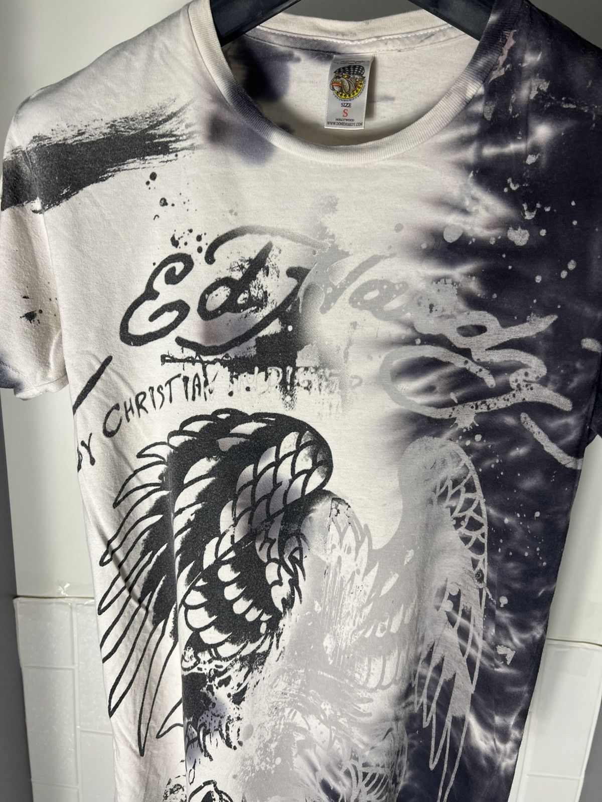 Ed Hardy × Vintage VERY RARE ED HARDY DOUBLE PRINTED DESIGNER T-SHIRT Y2K 90s Size US S / EU 44-46 / 1 - 6 Thumbnail