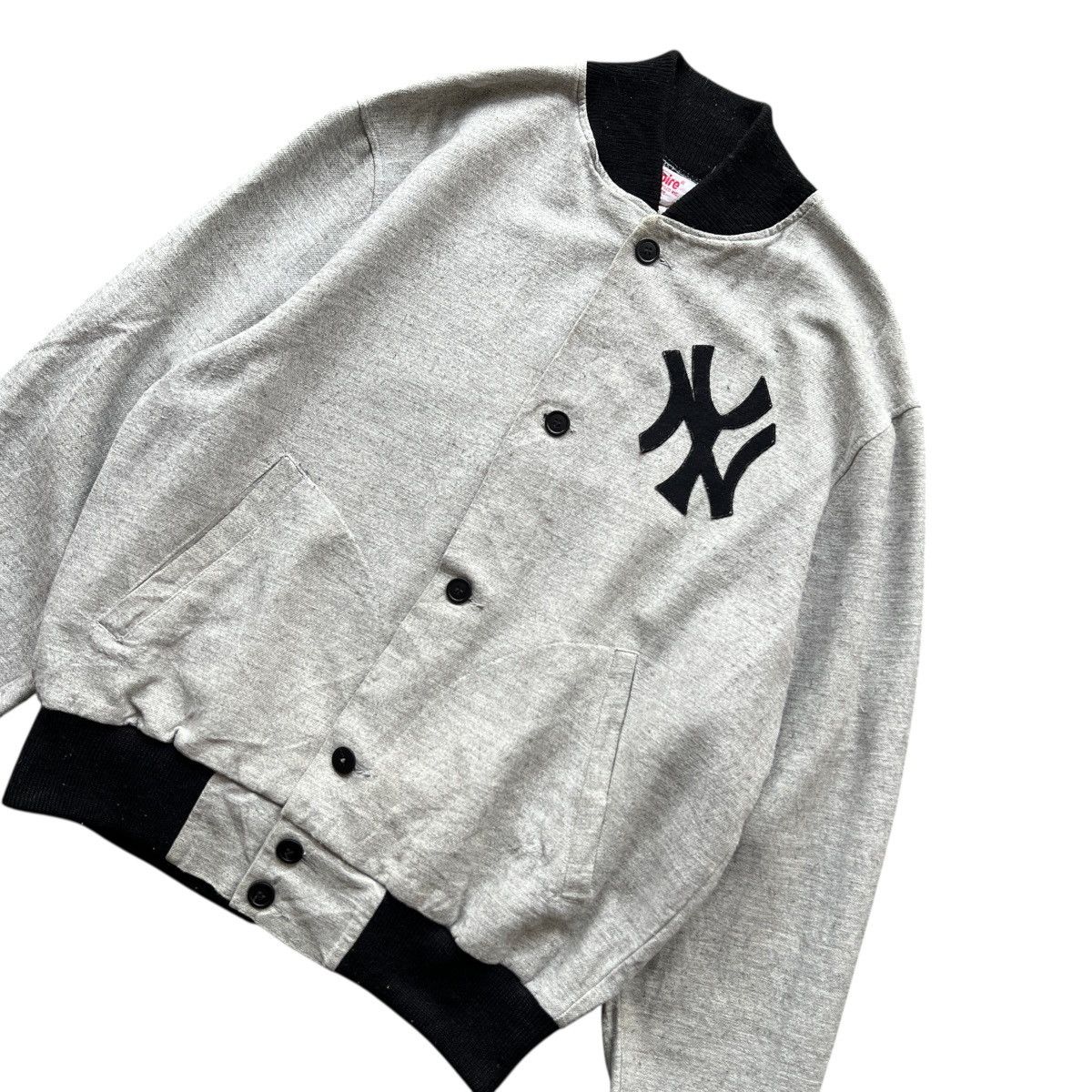 New York Yankees Vintage 80s 90s New York Yankees Empire Button Bomber Jacket Size US L / EU 52-54 / 3 - 4 Thumbnail