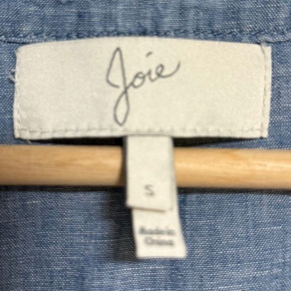 Joie Joie Sleeveless Chambray Ruffle Blouse Size S Size S / US 4 / IT 40 - 6 Thumbnail