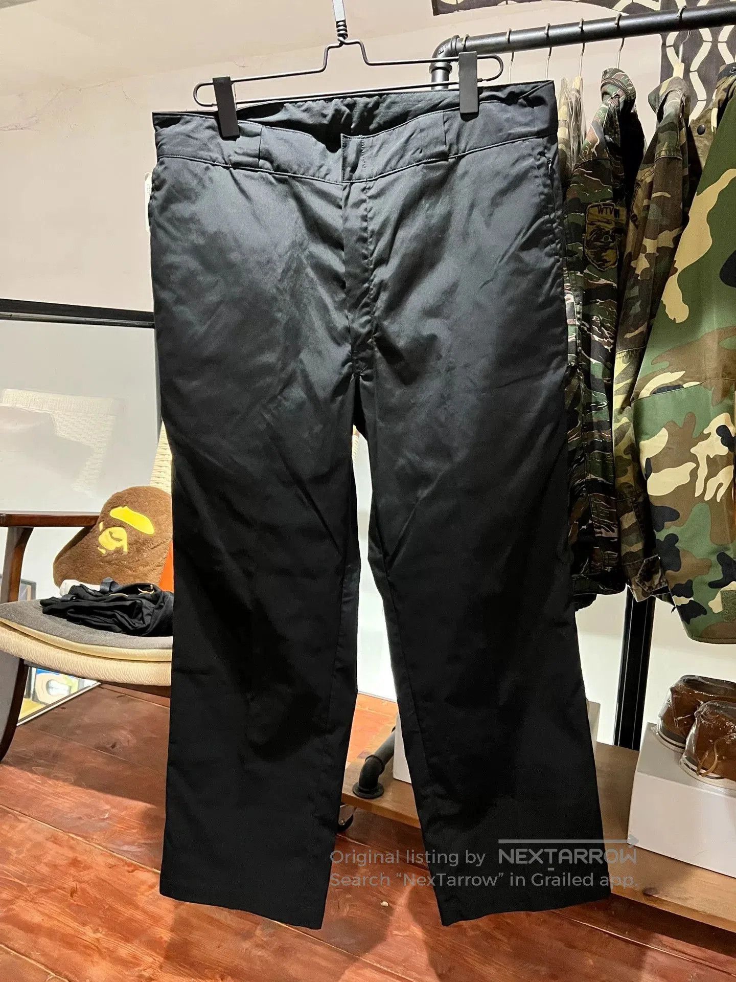 Beams Japan black loose-fit casual pants for men. Size US 34 / EU 50 - 1 Thumbnail