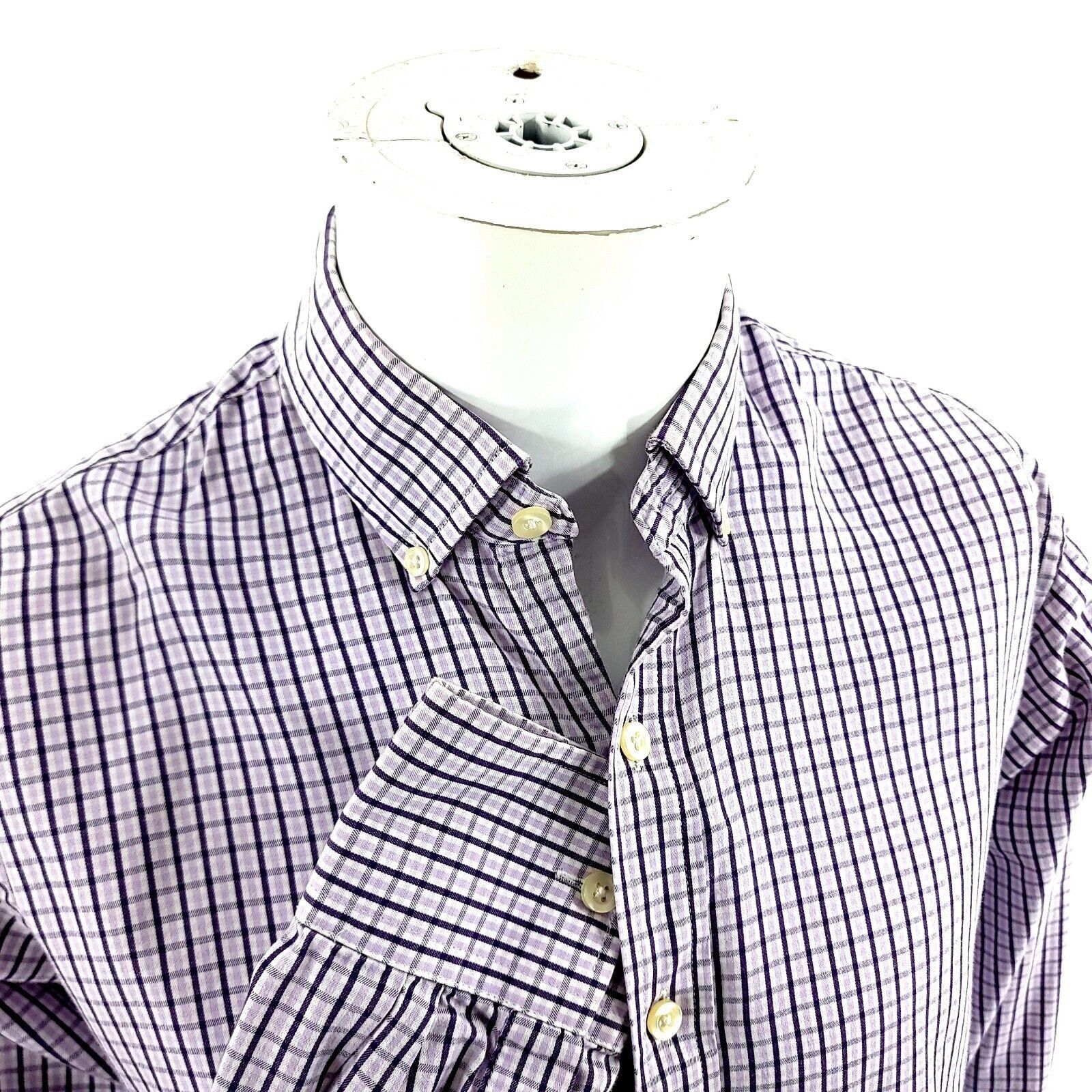 Michael Kors Michael Kors Purple Plaid 15.5 32/33 Button Down Shirt Long Size US M / EU 48-50 / 2 - 2 Thumbnail