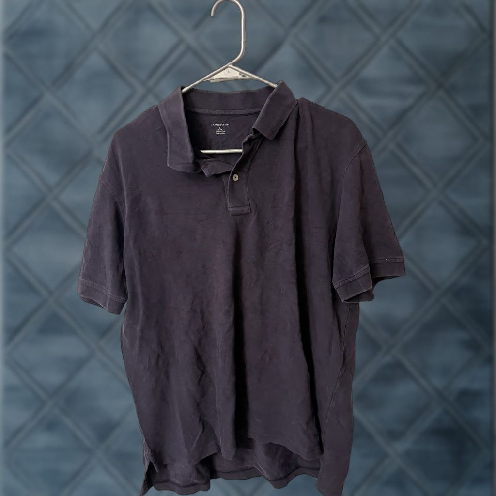 Lands' End Lands' End Polo Shirt Mens Size L Blue Short Sleeve Solid Size US L / EU 52-54 / 3 - 1 Thumbnail
