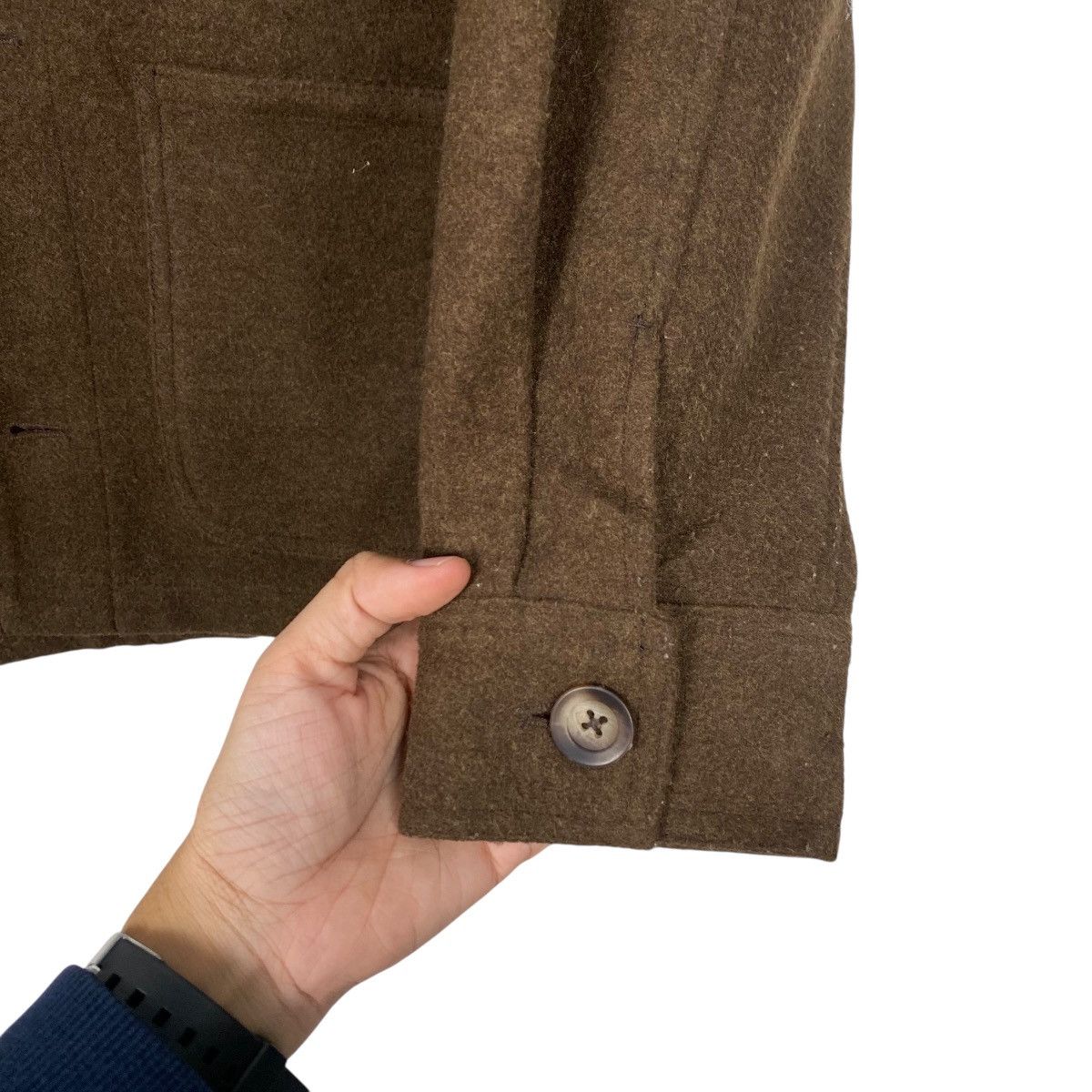 Japanese Brand Cube sugar colarless workwear button jacket Size US M / EU 48-50 / 2 - 13 Thumbnail