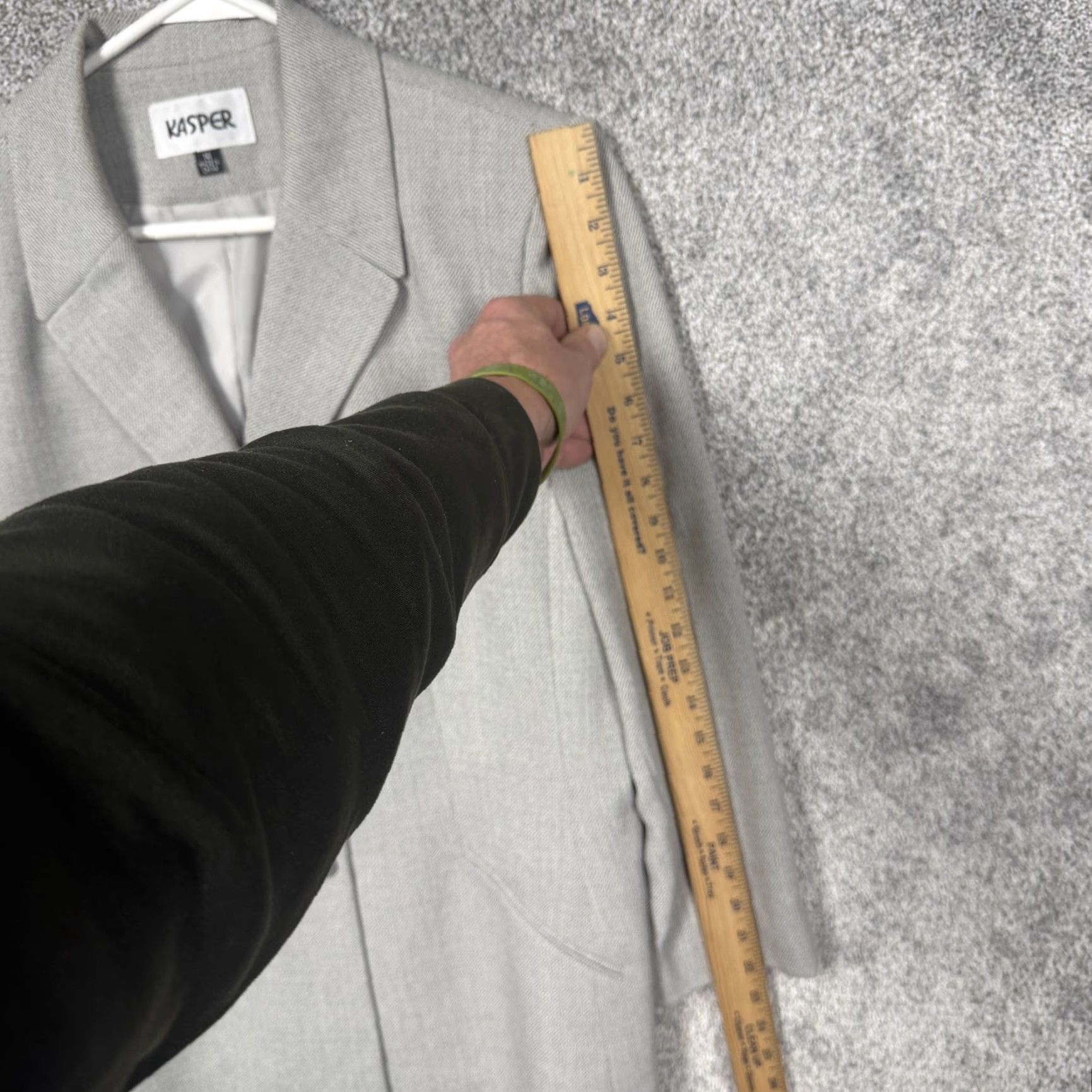 Kasper Kasper Blazer 14 Three-Button Lined Suit Jacket Career Office Chic Classic Size XL / US 12-14 / IT 48-50 - 3 Thumbnail