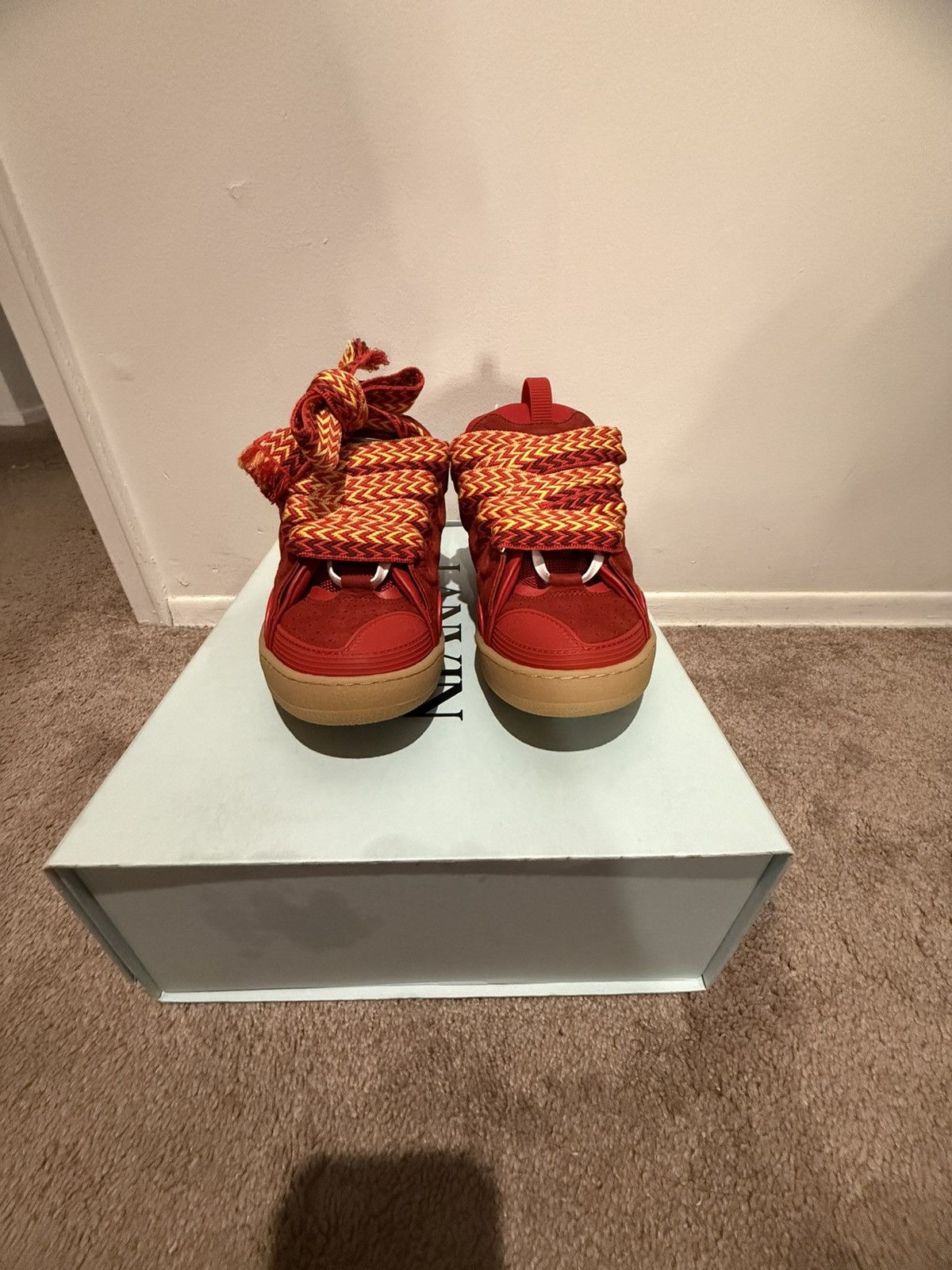Lanvin Lanvin Sneakers Red new never worn with box US women 9 EU 40 Size US 9 / IT 39 - 2 Thumbnail