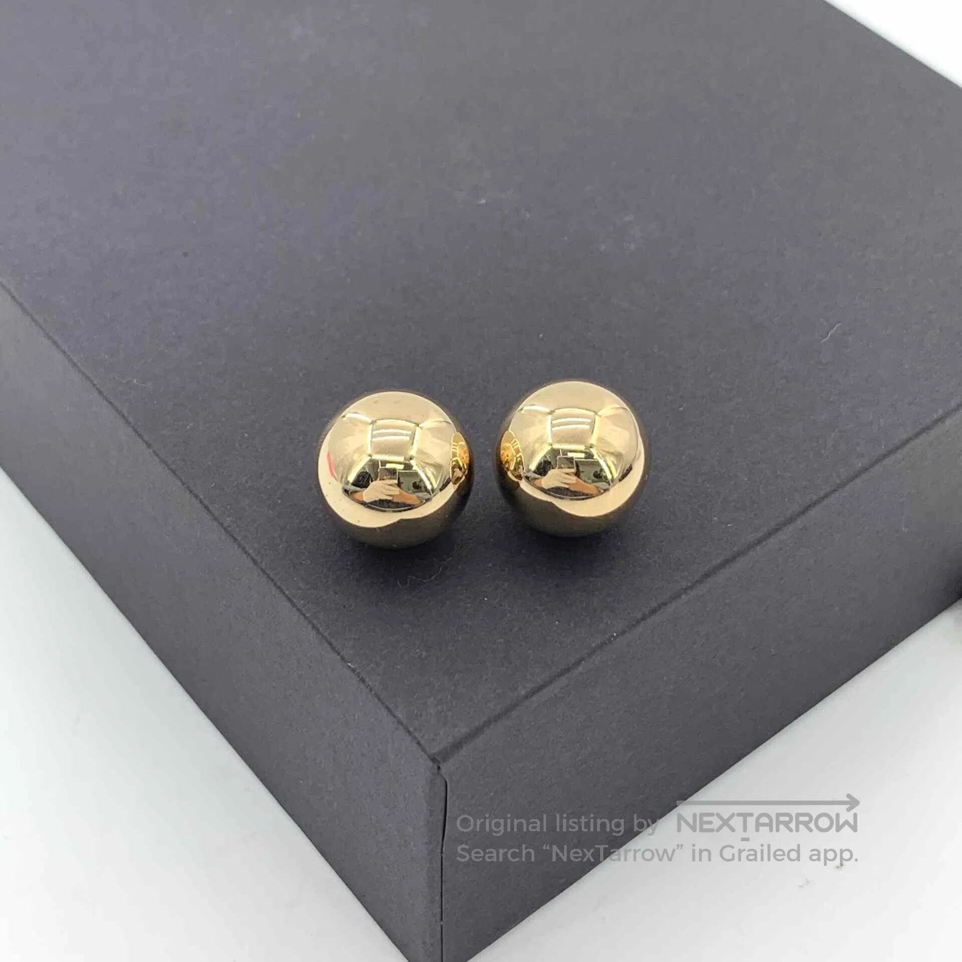 Dior Dior Gold Double Ball Earrings. Size ONE SIZE - 5 Thumbnail