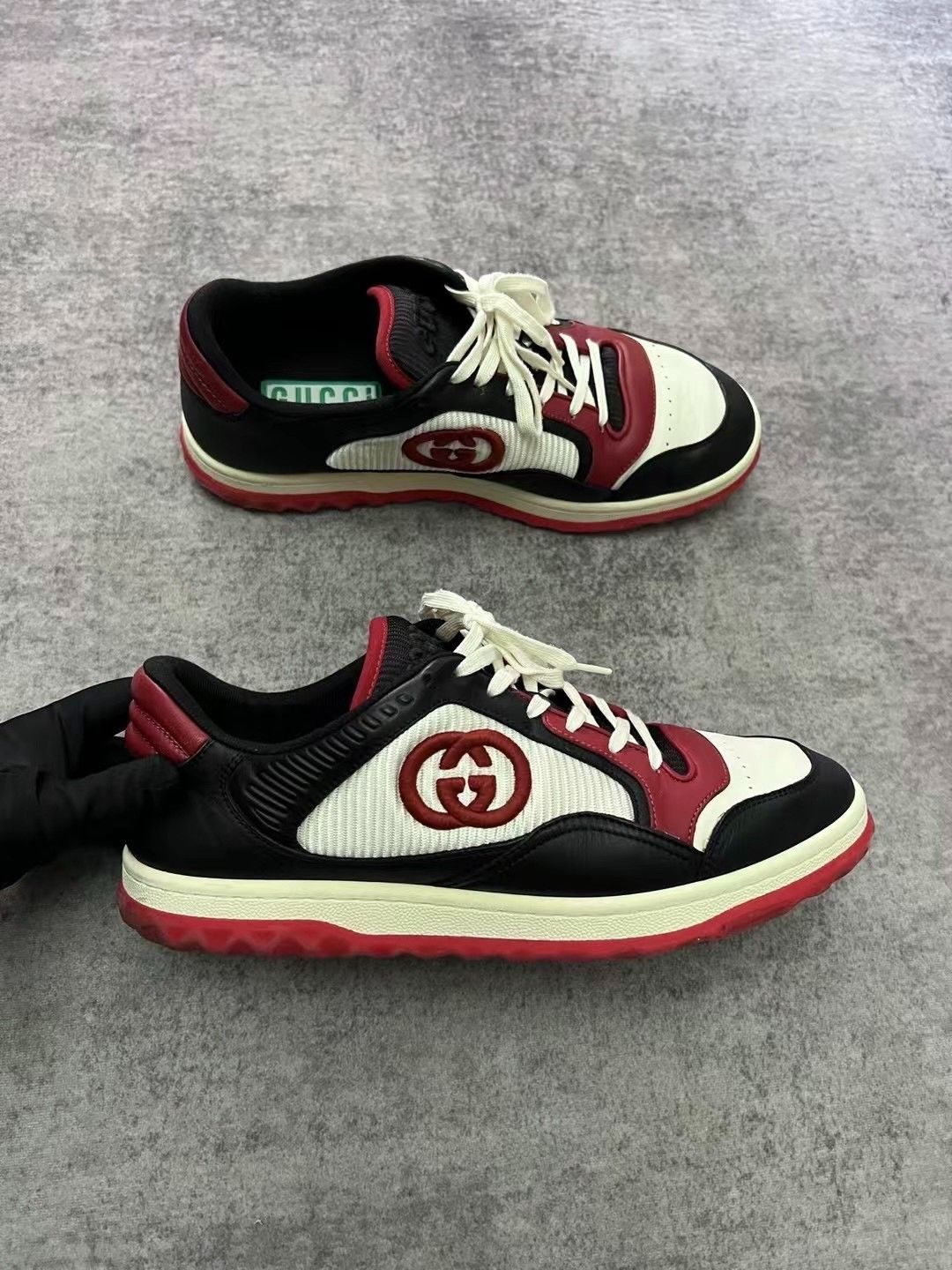Gucci Gucci MAC80 black and red stitching side label vintage snea Size US 8.5 / EU 41-42 - 1 Thumbnail