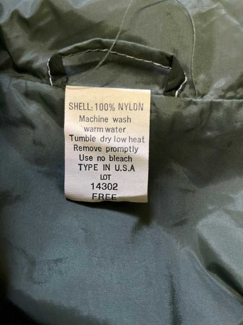 Vintage VTG 90s Olive Green Contrast Stitch Nylon Jacket Free Size Size US L / EU 52-54 / 3 - 3 Thumbnail