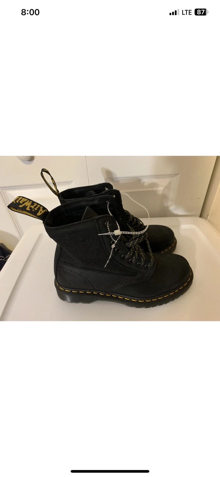 Dr. Martens Dr Martens mens sz 7 boots black docs 1460 panel Size US 7 / EU 40 - 4 Thumbnail