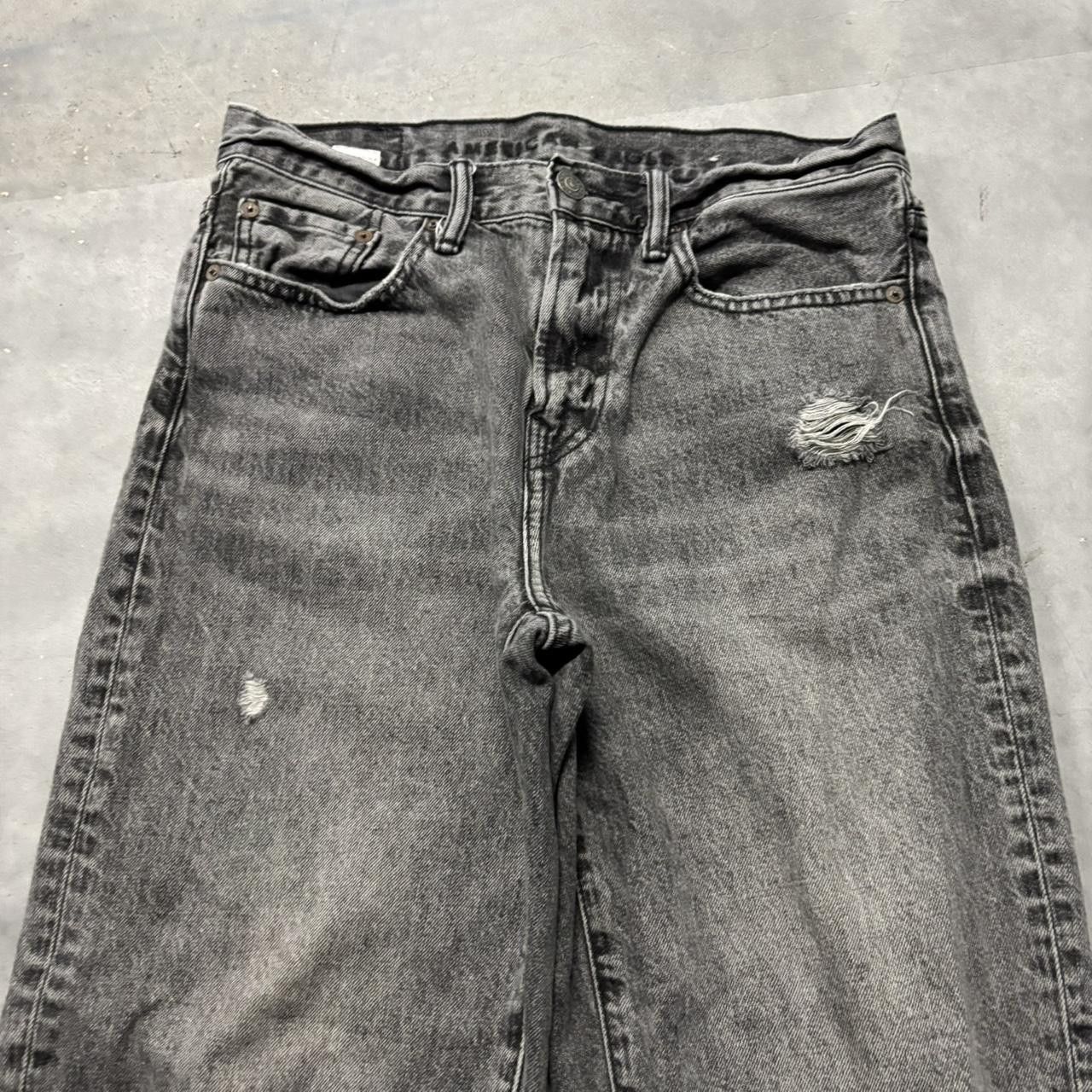 Japanese Brand × Vintage Crazy Vintage Y2K/2000s Grunge Faded Black Denim Jeans! Size US 28 / EU 44 - 5 Thumbnail