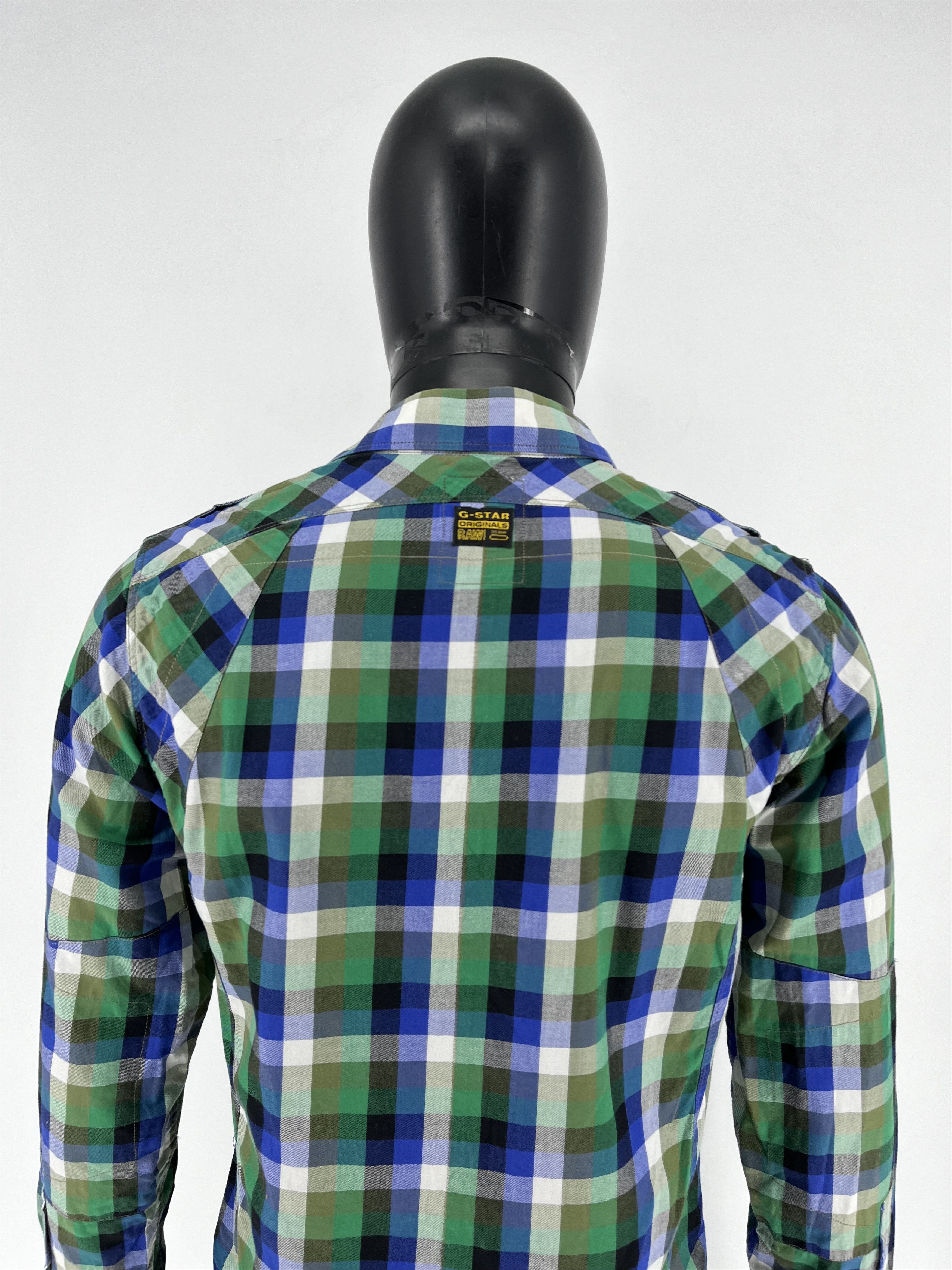 G-Star × Vintage Vintage Y2K G Star Raw Men’s Plaid Shirt With Big Logo Size US M / EU 48-50 / 2 - 10 Thumbnail