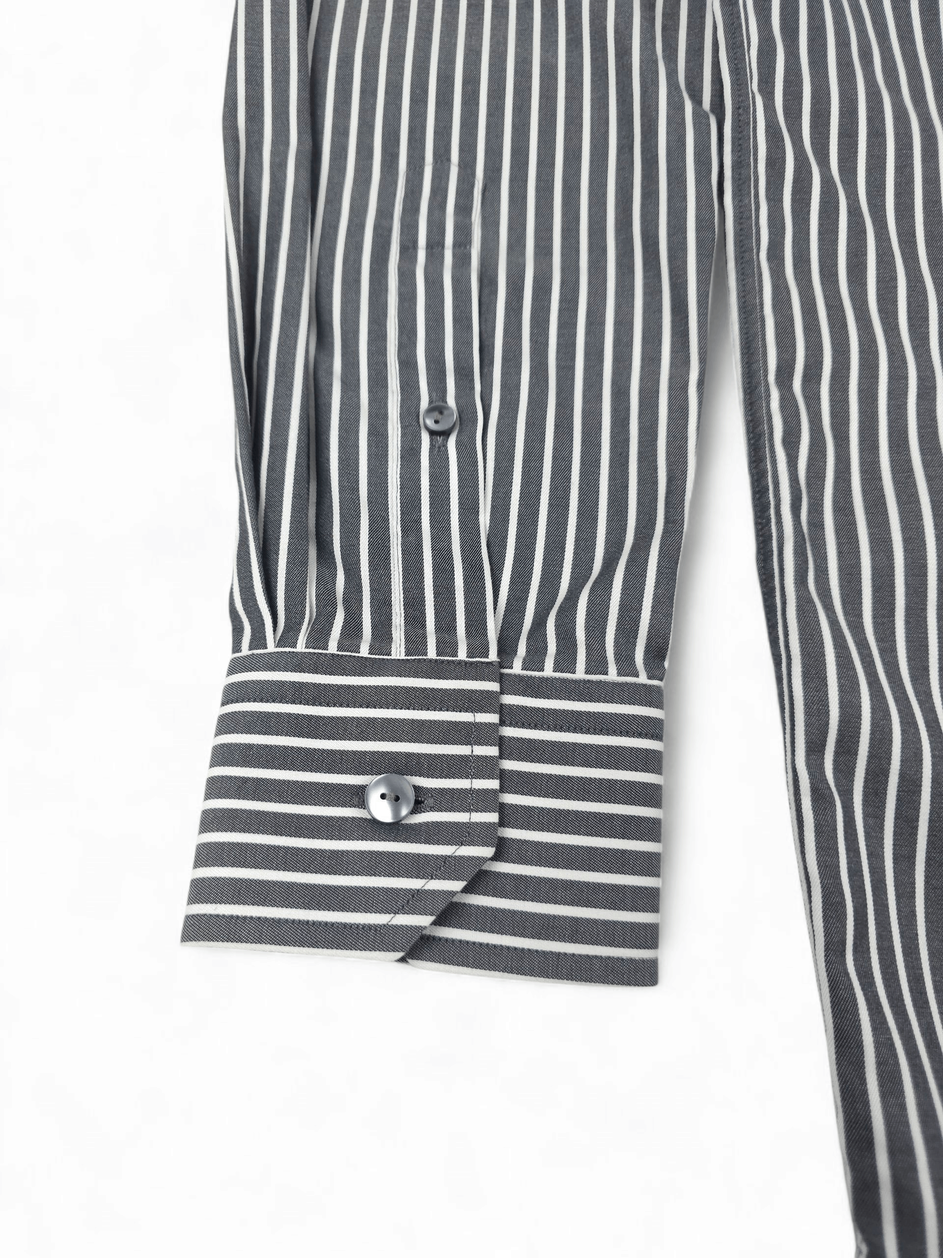 Eton 💎 Eton Contemporary Fit Striped Gray Button Up Shirt Size US M / EU 48-50 / 2 - 6 Thumbnail