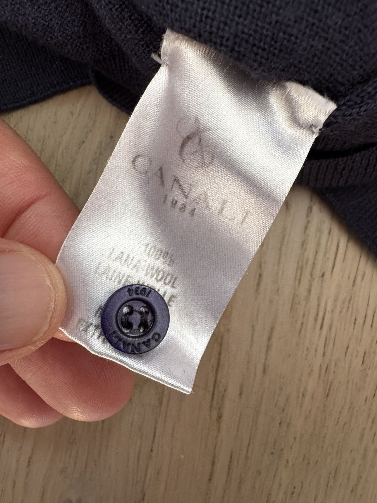 Canali CANALI wool knit polo SEE TAPE MEASUREMENTS IN PHOTOS Size US L / EU 52-54 / 3 - 9 Thumbnail