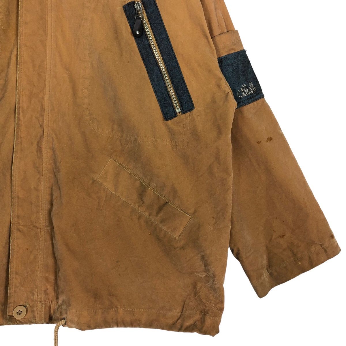 Japanese Brand Vintage Chore Jacket Hybrid Canvas Cargo Pocket IsseyMiyake Size US L / EU 52-54 / 3 - 5 Thumbnail